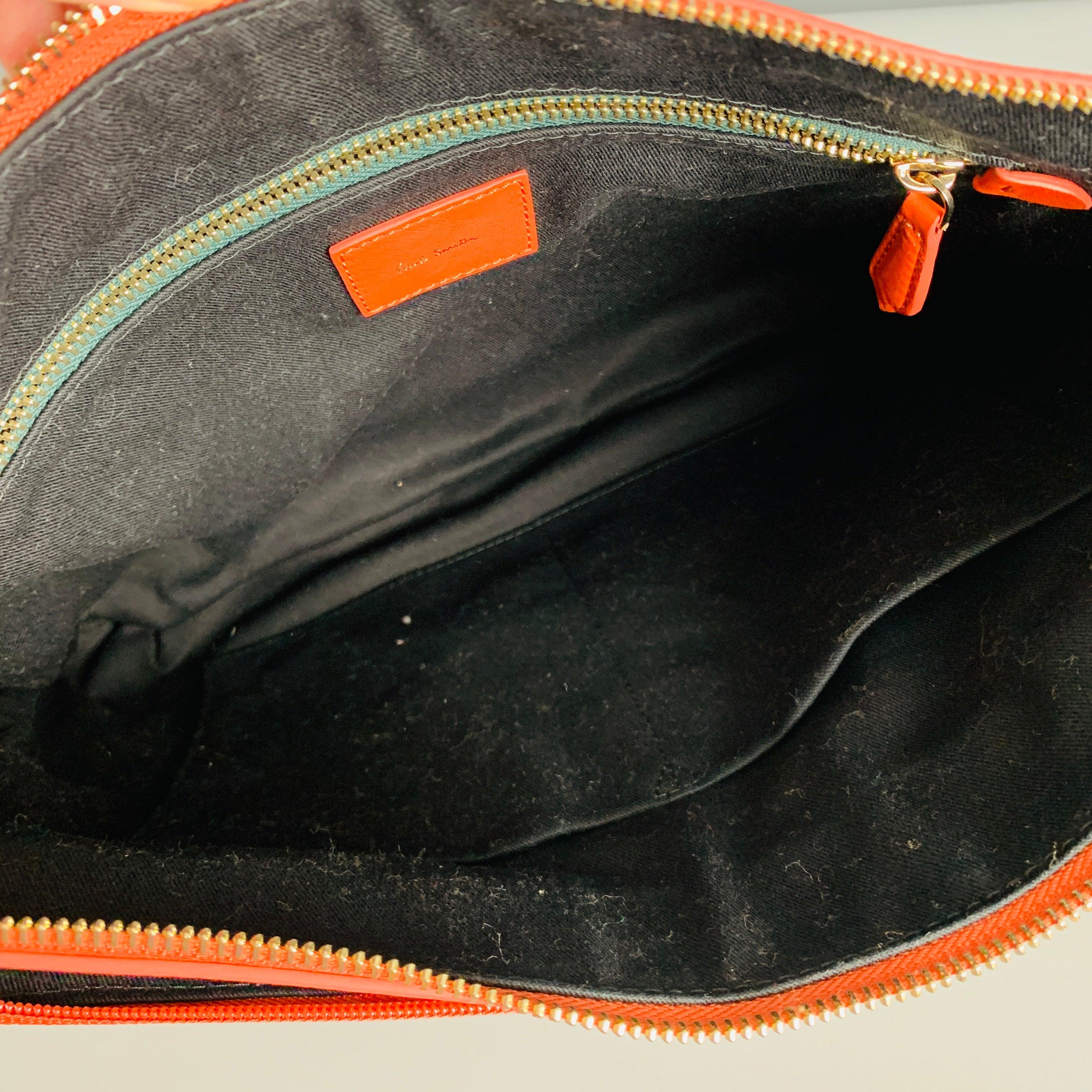 PAUL SMITH Orange Solid Leather Document Holder Bags 3
