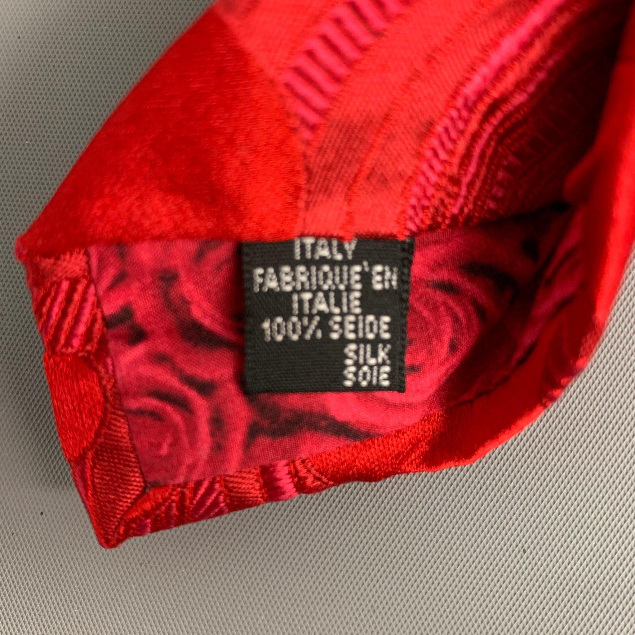 Men's PAUL SMITH Red Abstract Silk Tie For Sale