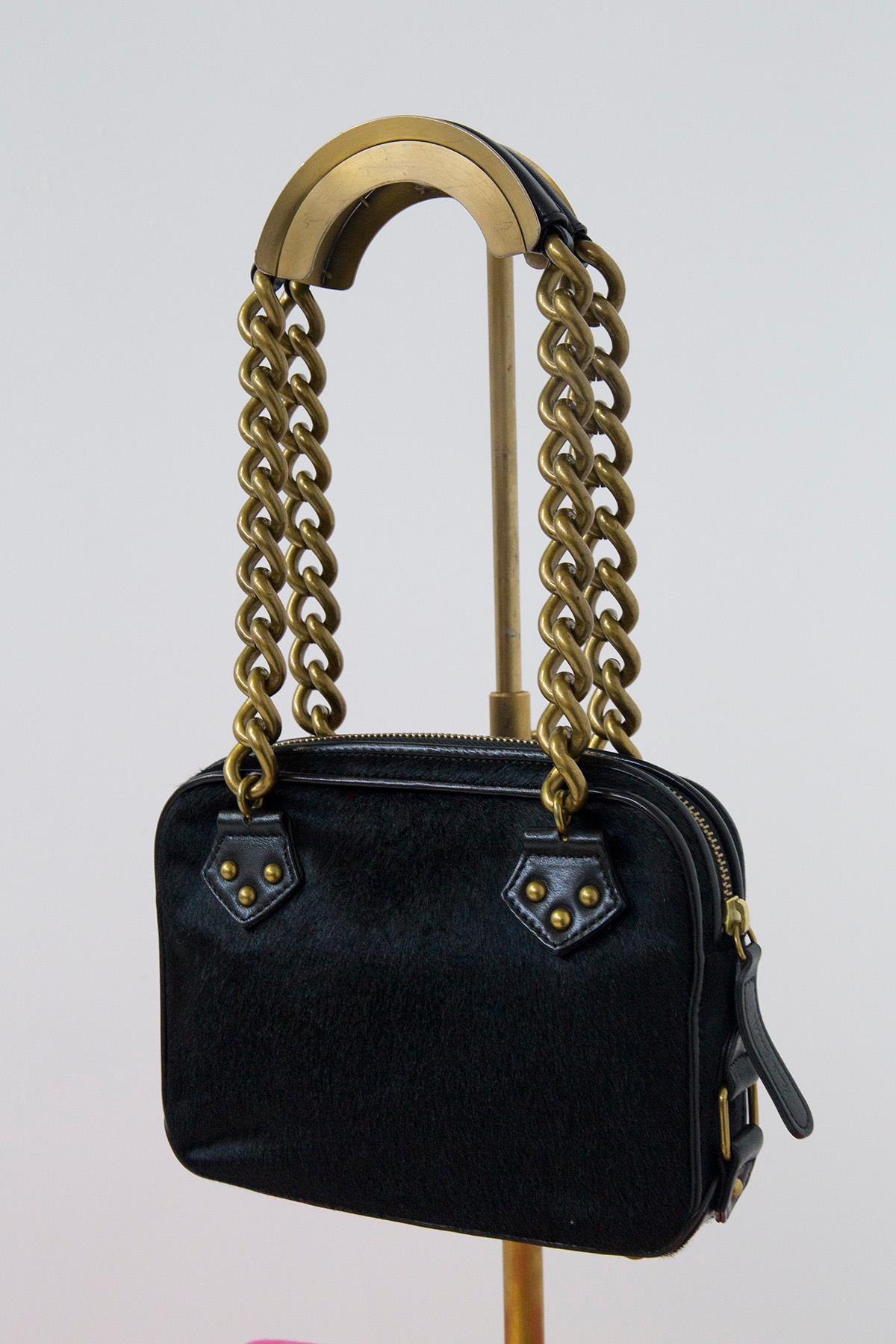 Women's Paul Smith shoulder bag in fur and embellishments For Sale