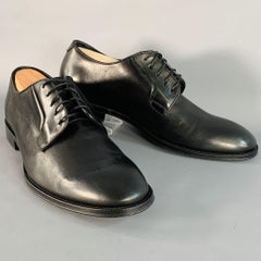 PAUL SMITH Größe 10 Schwarz Leder Derby Lace-Up Flexible Travel Schuhe