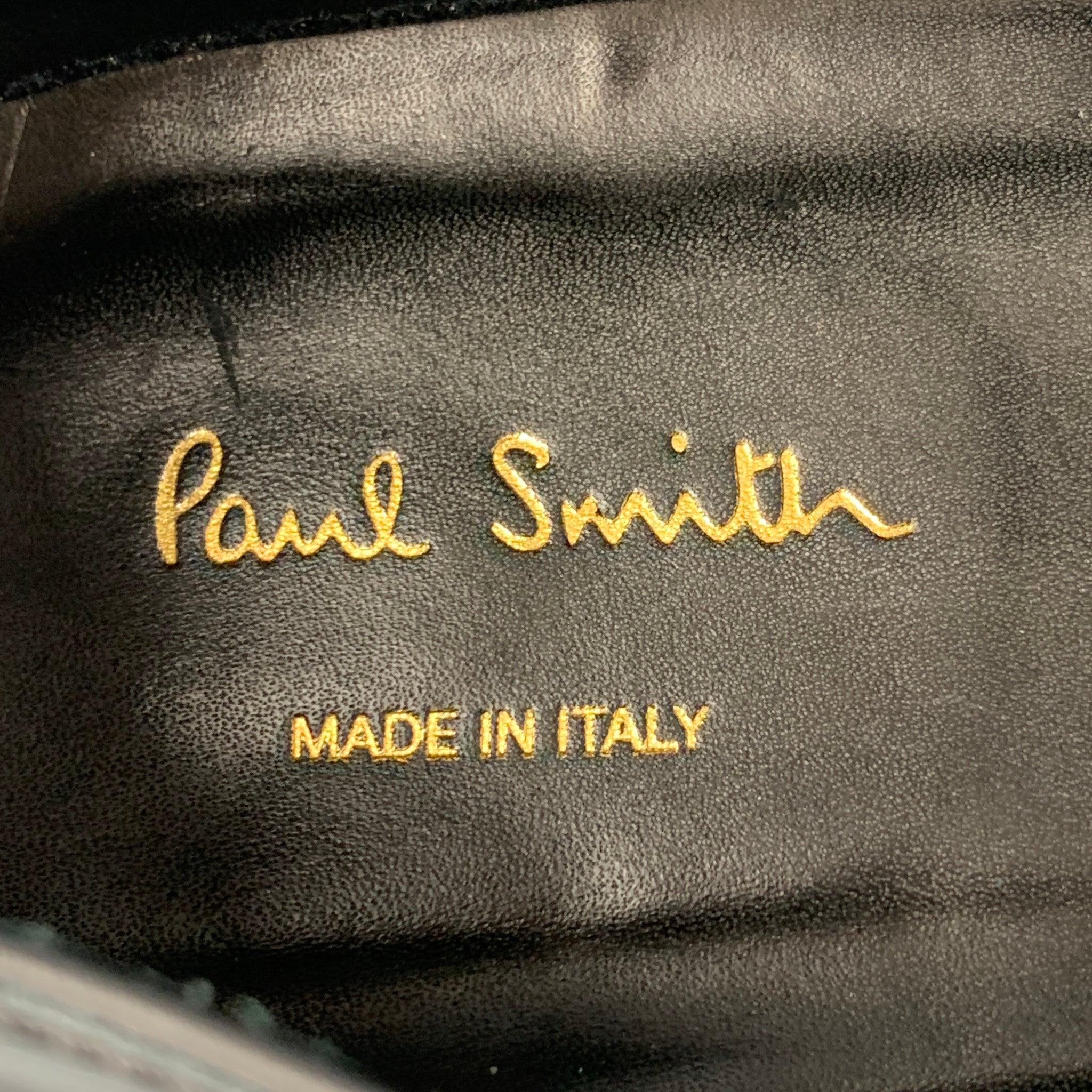 PAUL SMITH Size 10 Black Leather Lace Up Shoes For Sale 3