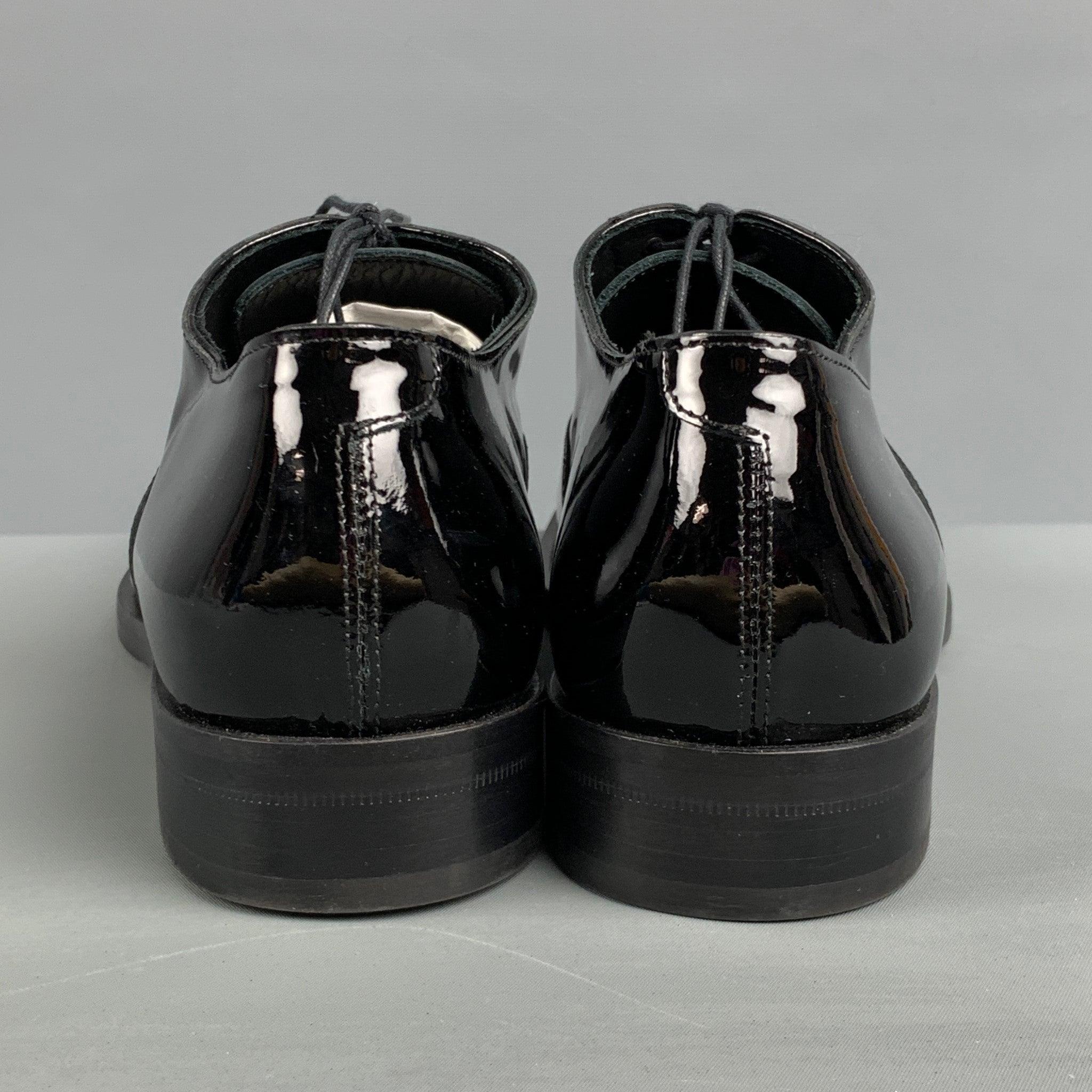 PAUL SMITH Size 10 Black Solid Lace Up Shoes In Excellent Condition For Sale In San Francisco, CA