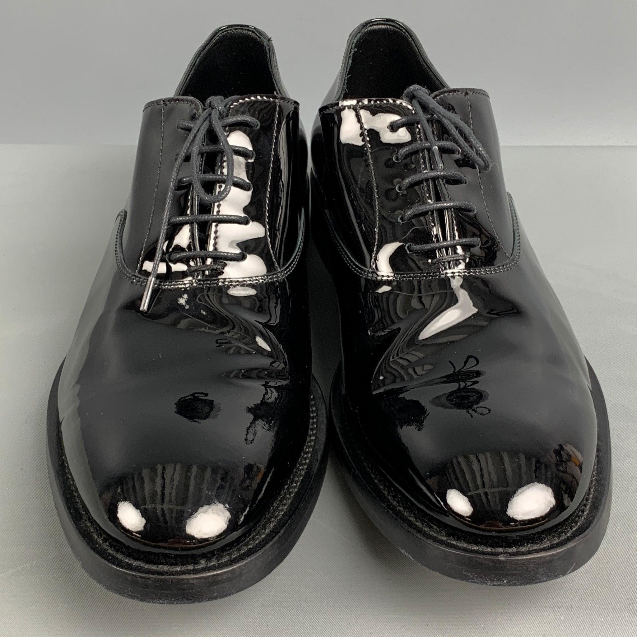 Men's PAUL SMITH Size 10 Black Solid Lace Up Shoes For Sale