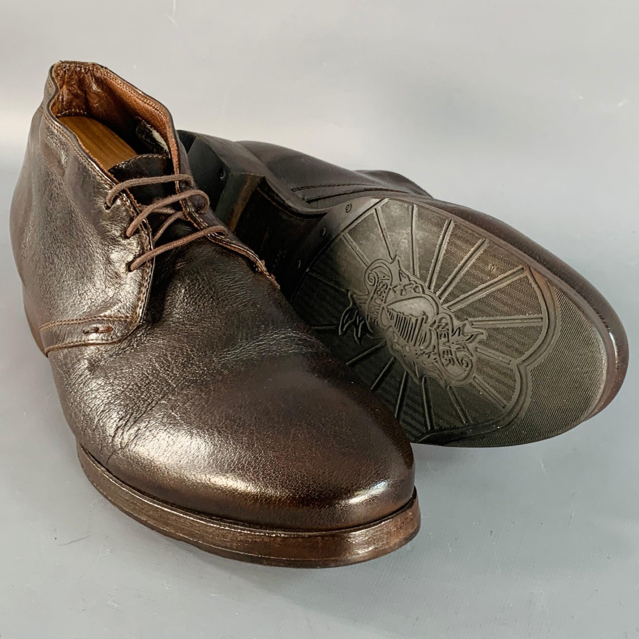PAUL SMITH Taille 10 Bottes à lacets en cuir marron Pour hommes en vente