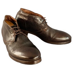 PAUL SMITH Taille 10 Bottes à lacets en cuir marron