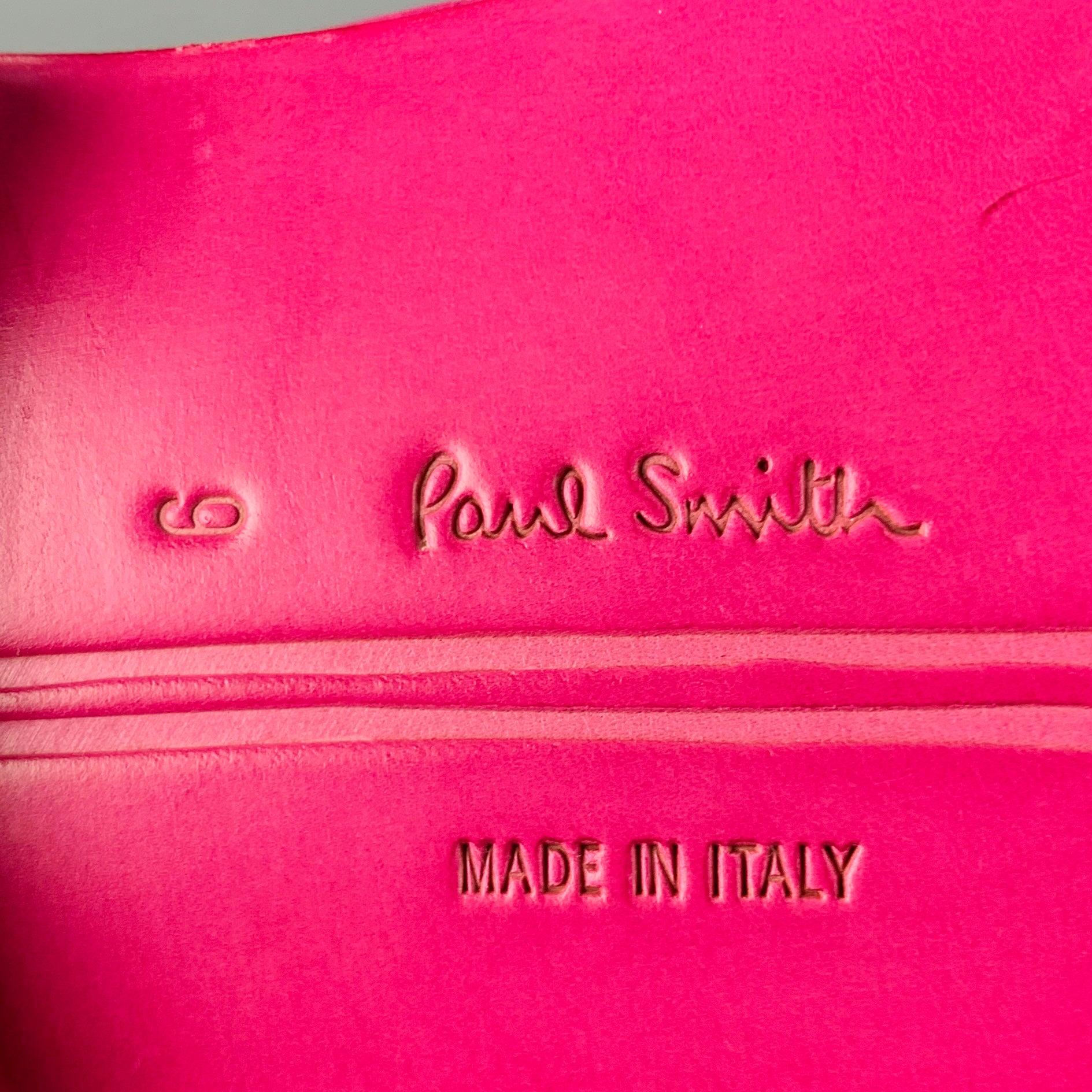 PAUL SMITH Size 10 Fuchsia Pink Leather Slip On Loafers For Sale 4
