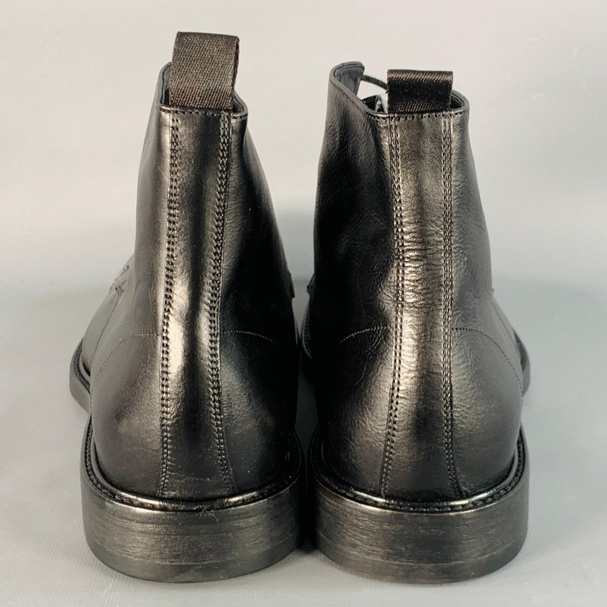 PAUL SMITH Größe 11 Schwarz Leder Cap Toe Lace-Up Ankle Boots im Zustand „Gut“ im Angebot in San Francisco, CA