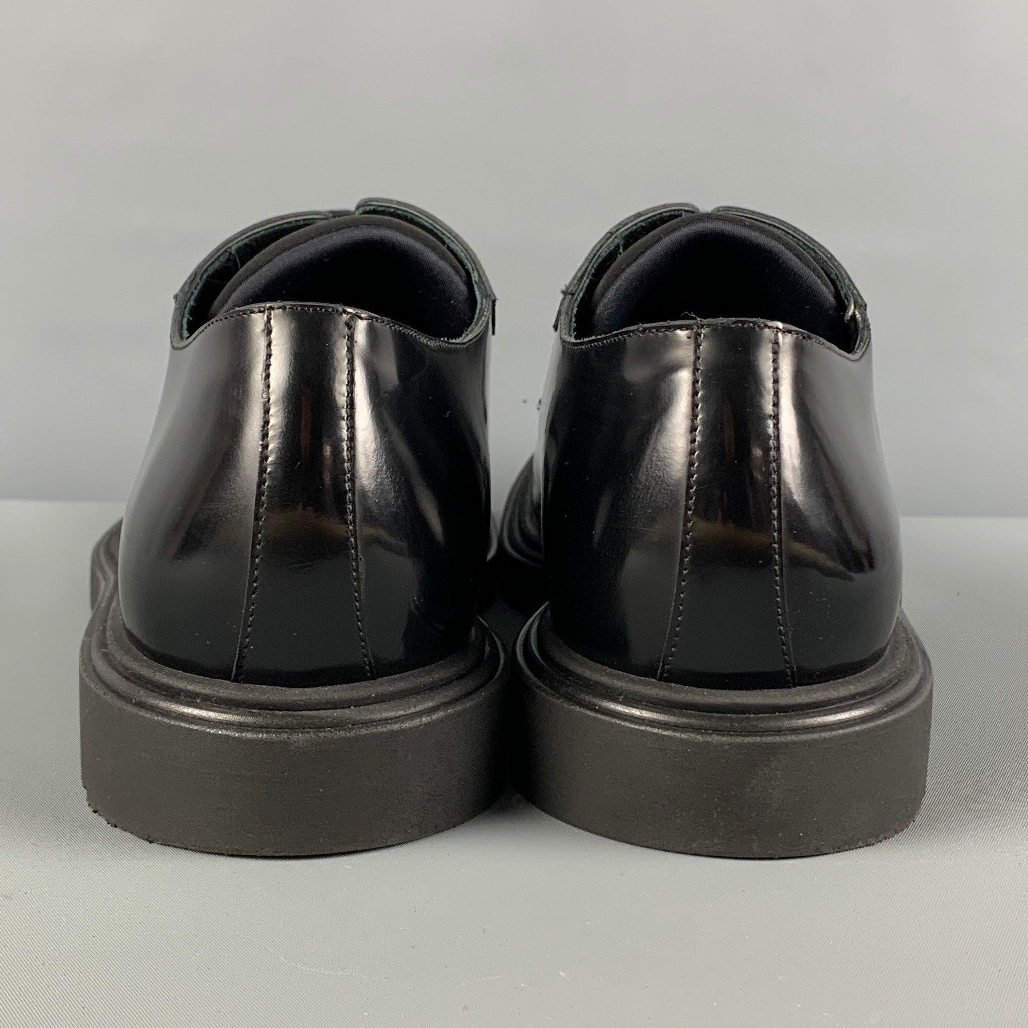 PAUL SMITH Size 11 Black Leather Lace Up Shoes For Sale 1