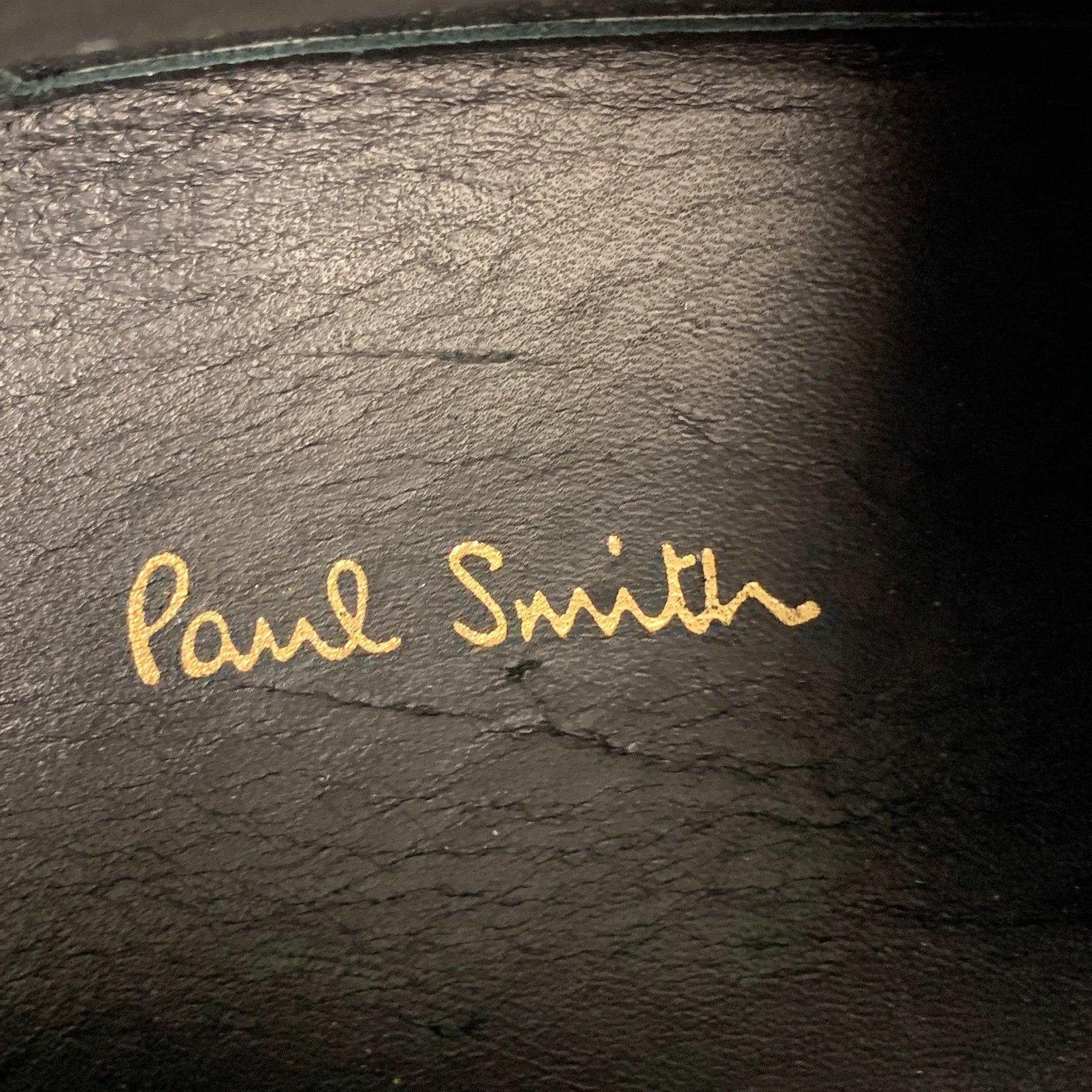 PAUL SMITH Size 11 Black Leather Lace Up Shoes For Sale 3