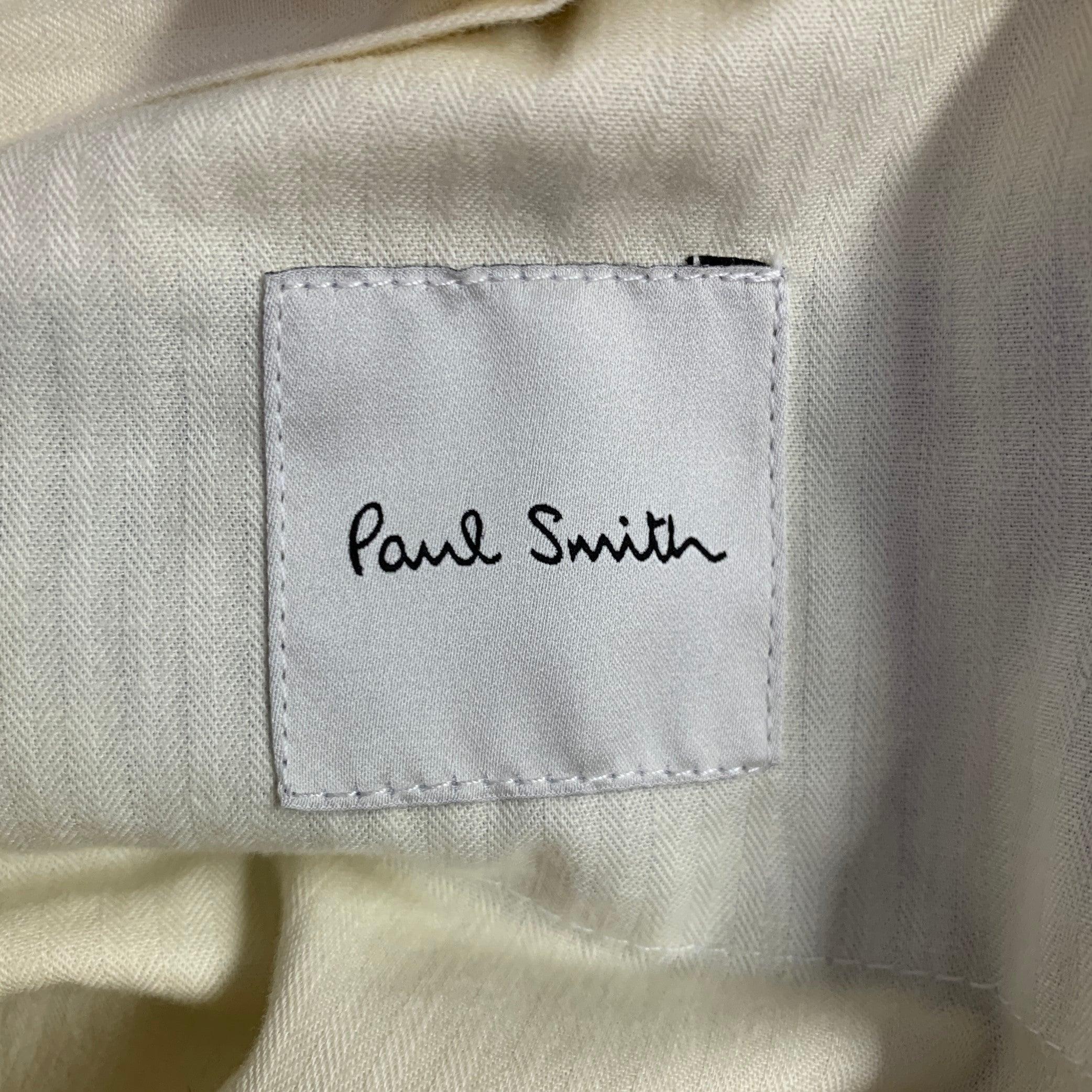 PAUL SMITH - Pantalon à fermeture éclair en mohair bleu, taille 32 en vente 1