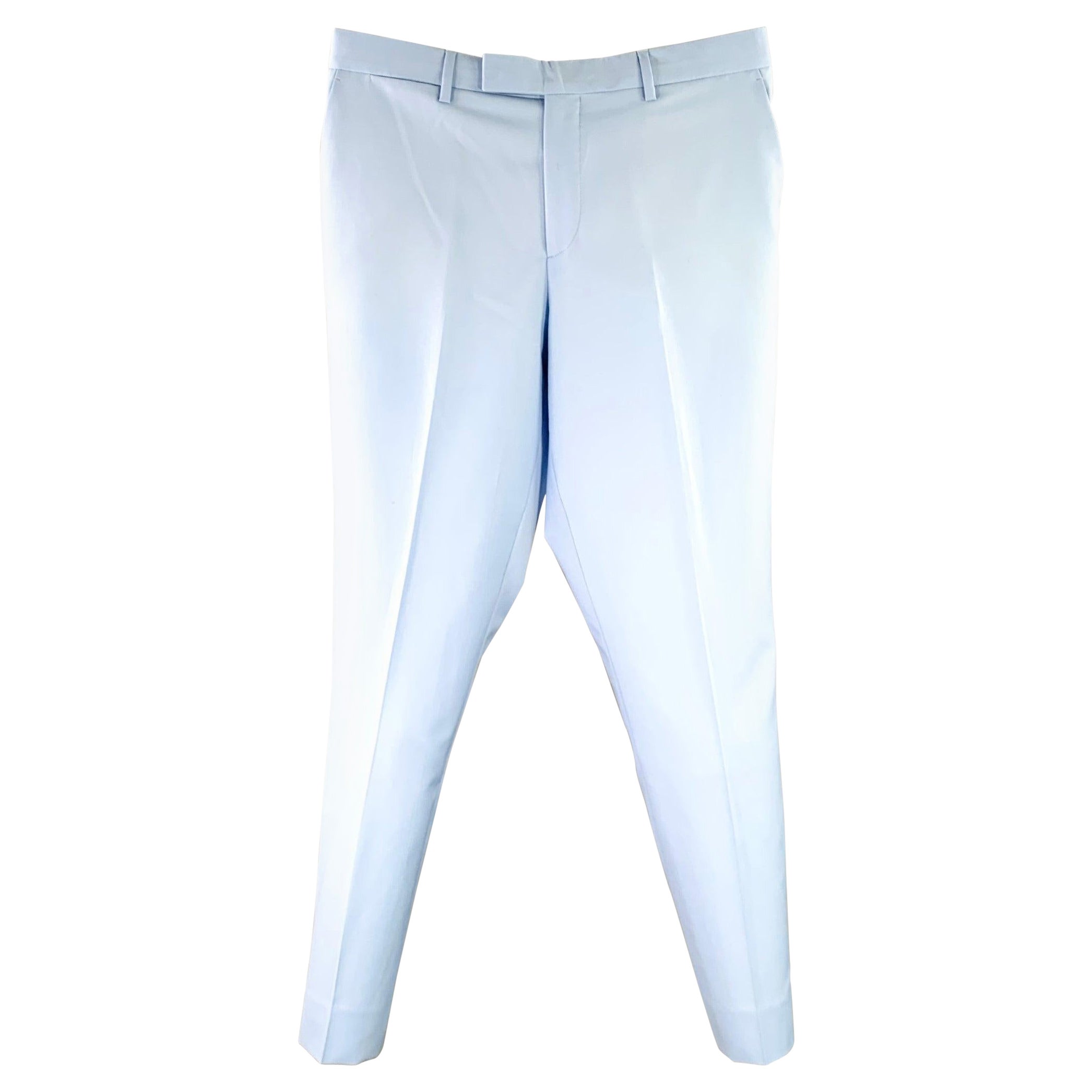 PAUL SMITH Größe 32 Blau Wolle Mohair Zip Fly Dress Pants