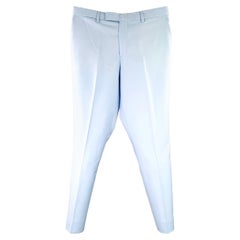 Paul Smith taglia 32 Pantaloni da abito blu in lana e mohair con chiusura a cerniera