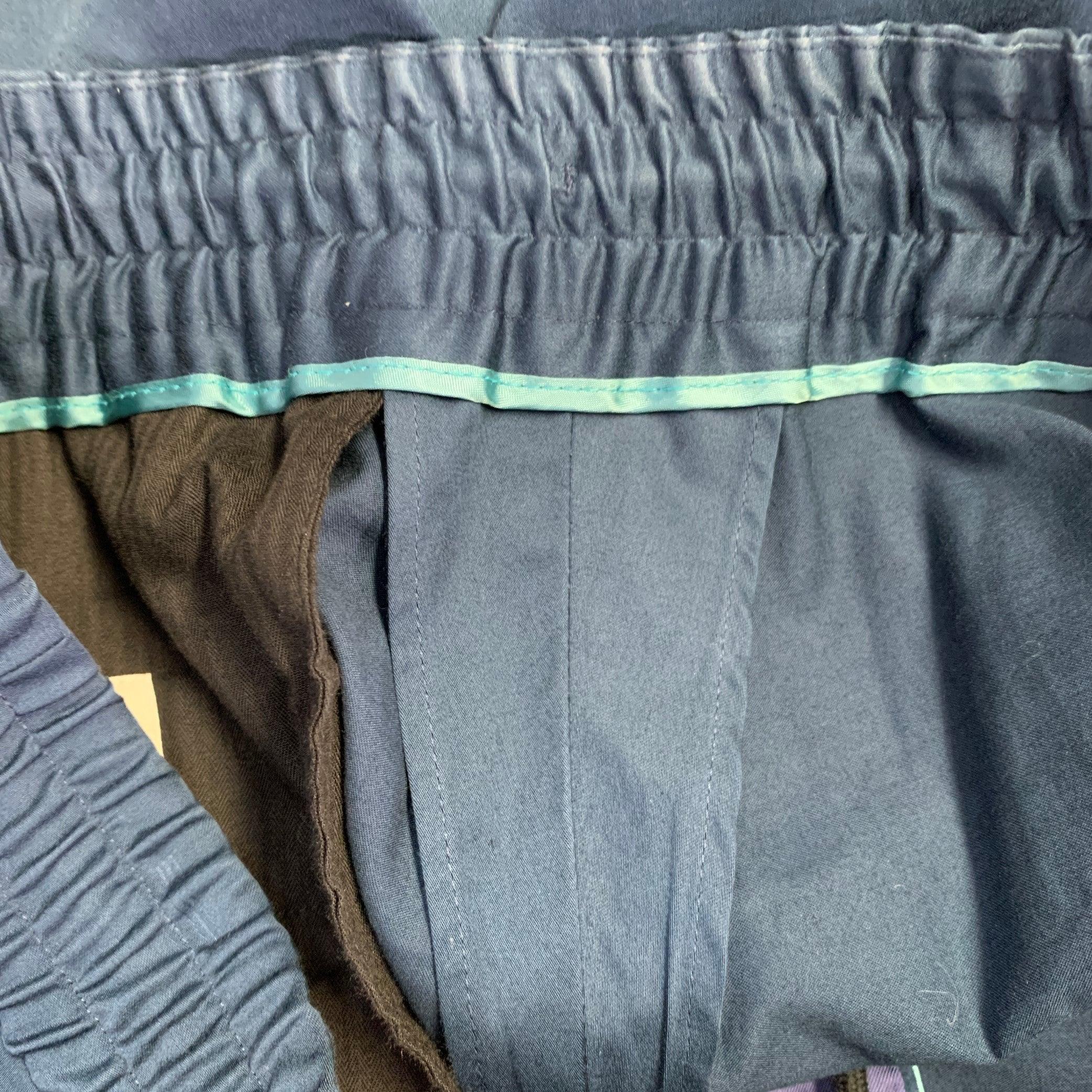 Men's PAUL SMITH Size 32 Navy Drawstring Waistband Tapered Casual Pants For Sale