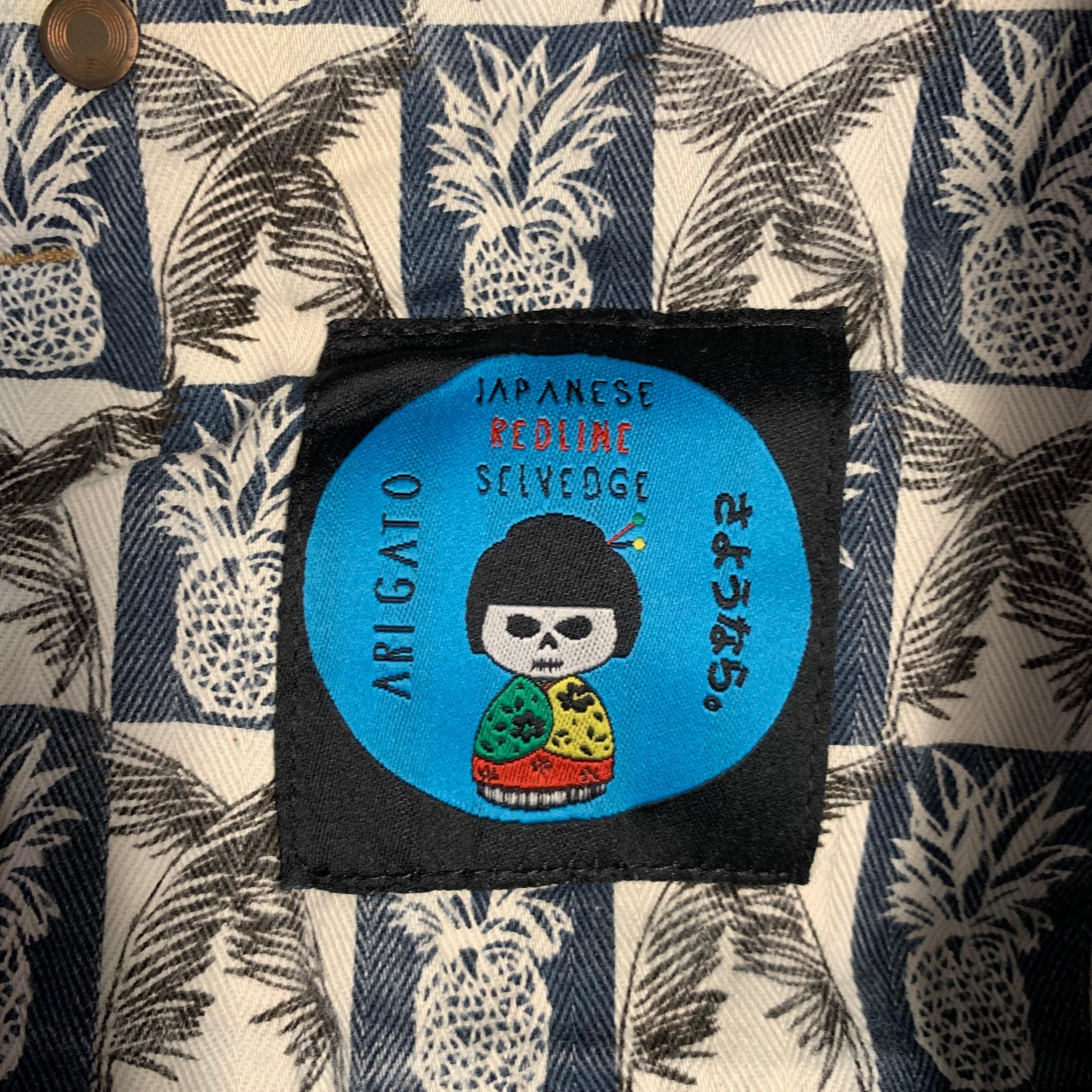 PAUL SMITH Talla 36 Vaqueros rectos japoneses con orillo de algodón azul con pespuntes en contraste en venta 2