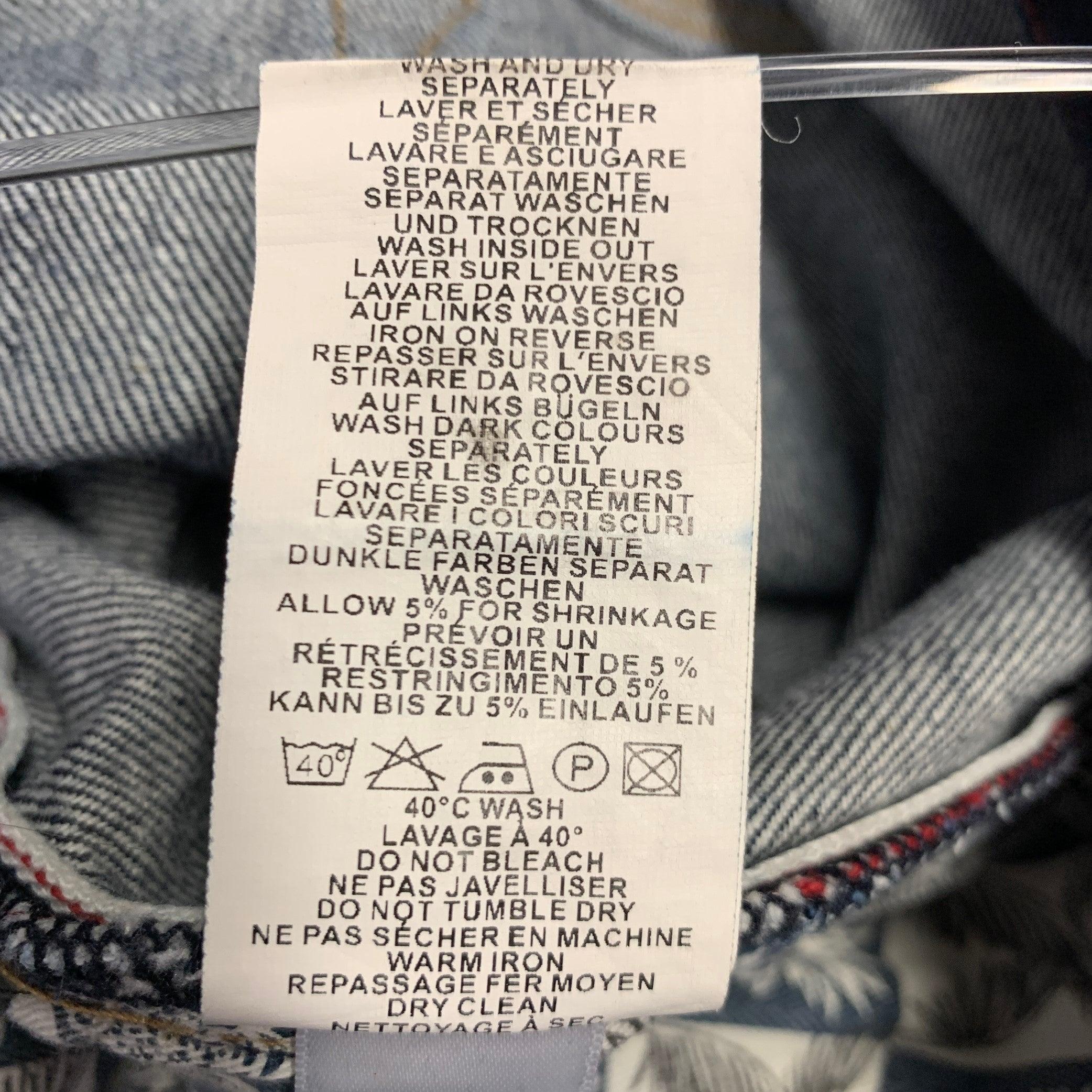 PAUL SMITH Talla 36 Vaqueros rectos japoneses con orillo de algodón azul con pespuntes en contraste en venta 4