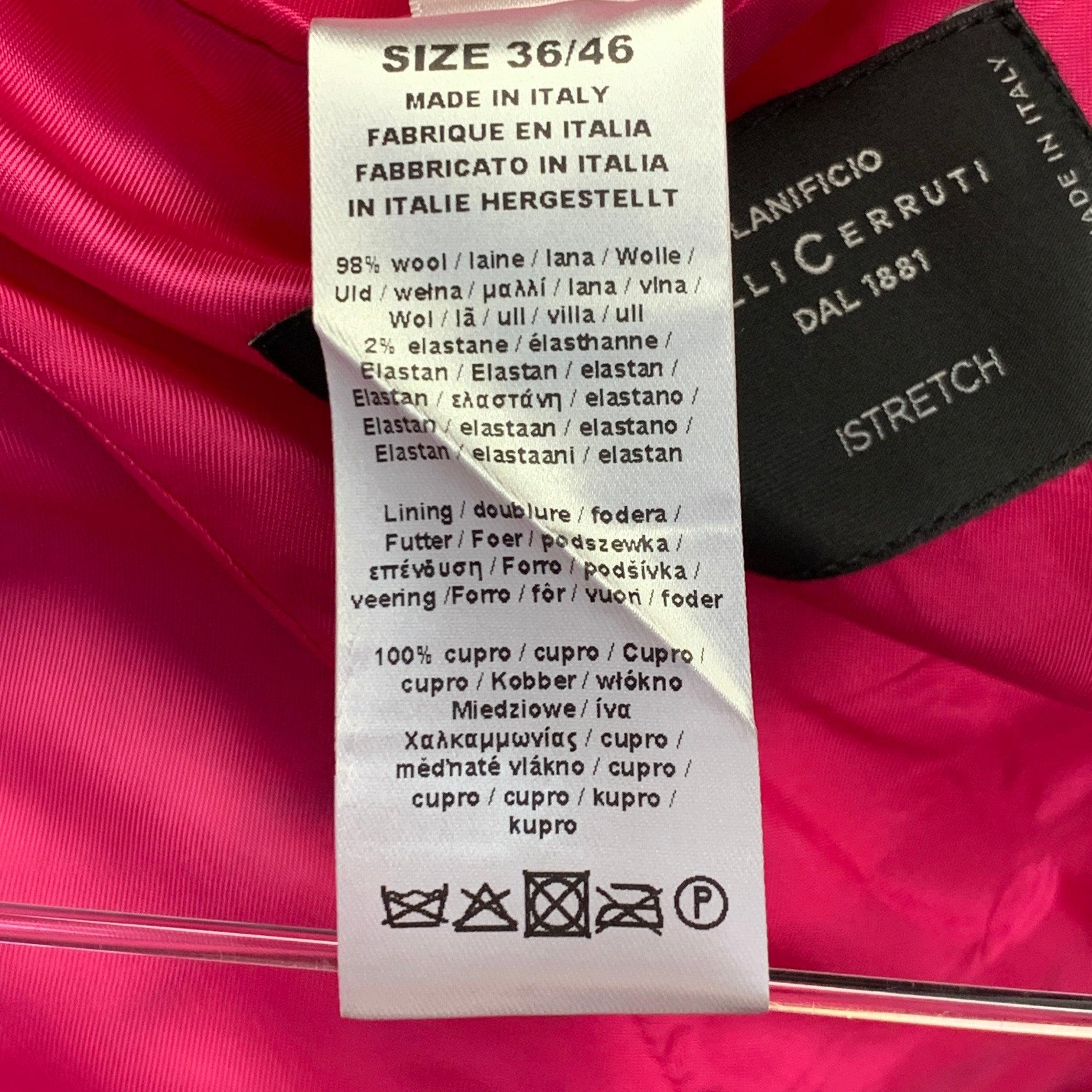 PAUL SMITH Size 36 Pink Fuchsia Wool Blend Peak Lapel Sport Coat For Sale 5