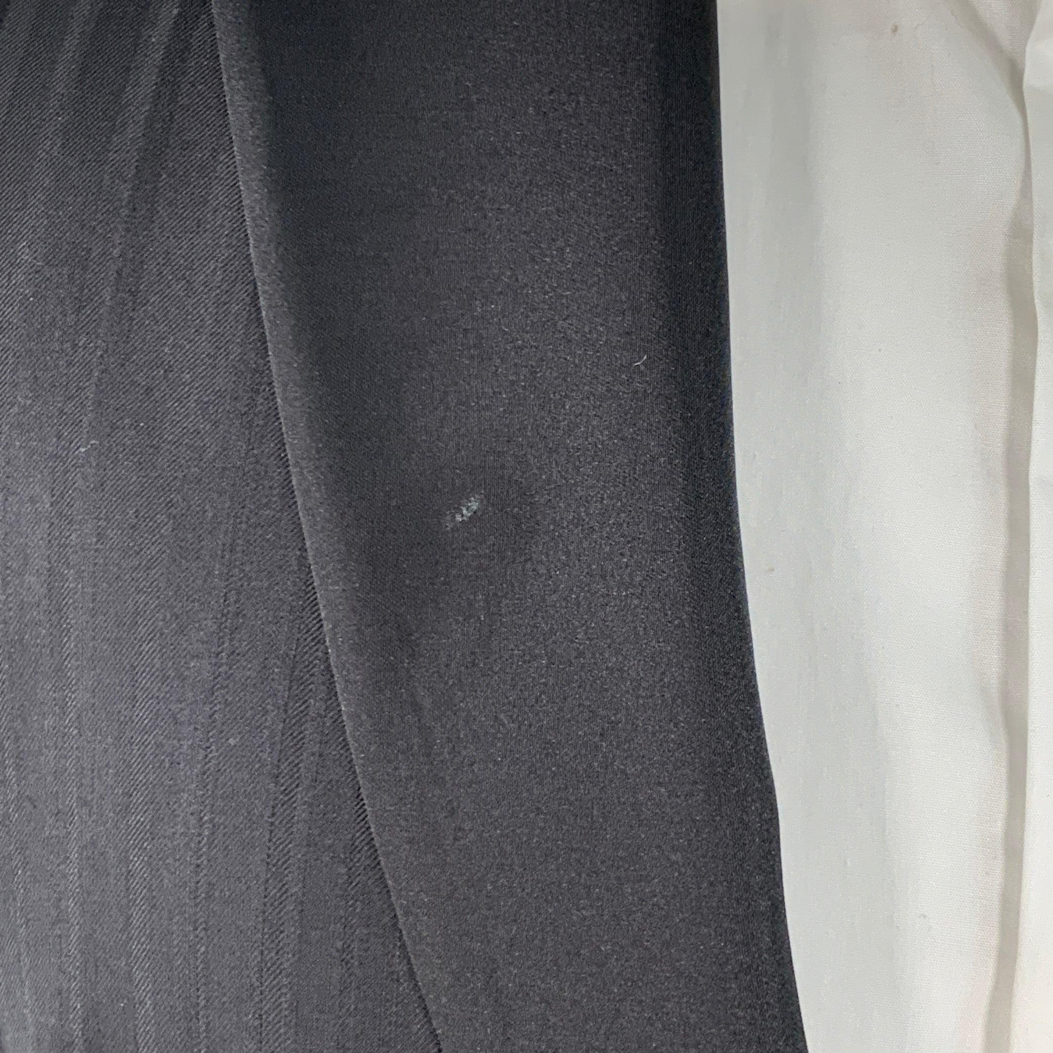 Paul Smith Taglia 36 Soho Cappotto sportivo a righe nere in lana e raso con risvolto a picco in vendita 2