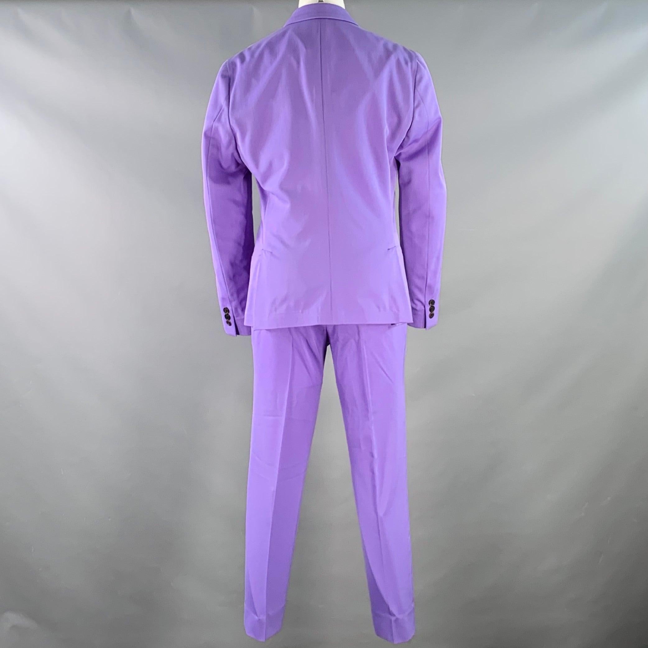 Violet PAUL SMITH Taille 36 Costume Soho Fit Purple Lavender Wool Notch Lapel (laine à revers) en vente