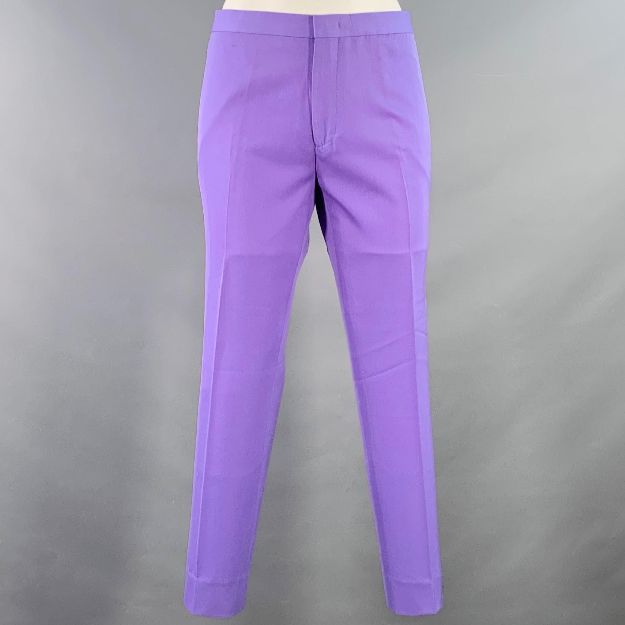 PAUL SMITH Taille 36 Costume Soho Fit Purple Lavender Wool Notch Lapel (laine à revers) Bon état - En vente à San Francisco, CA