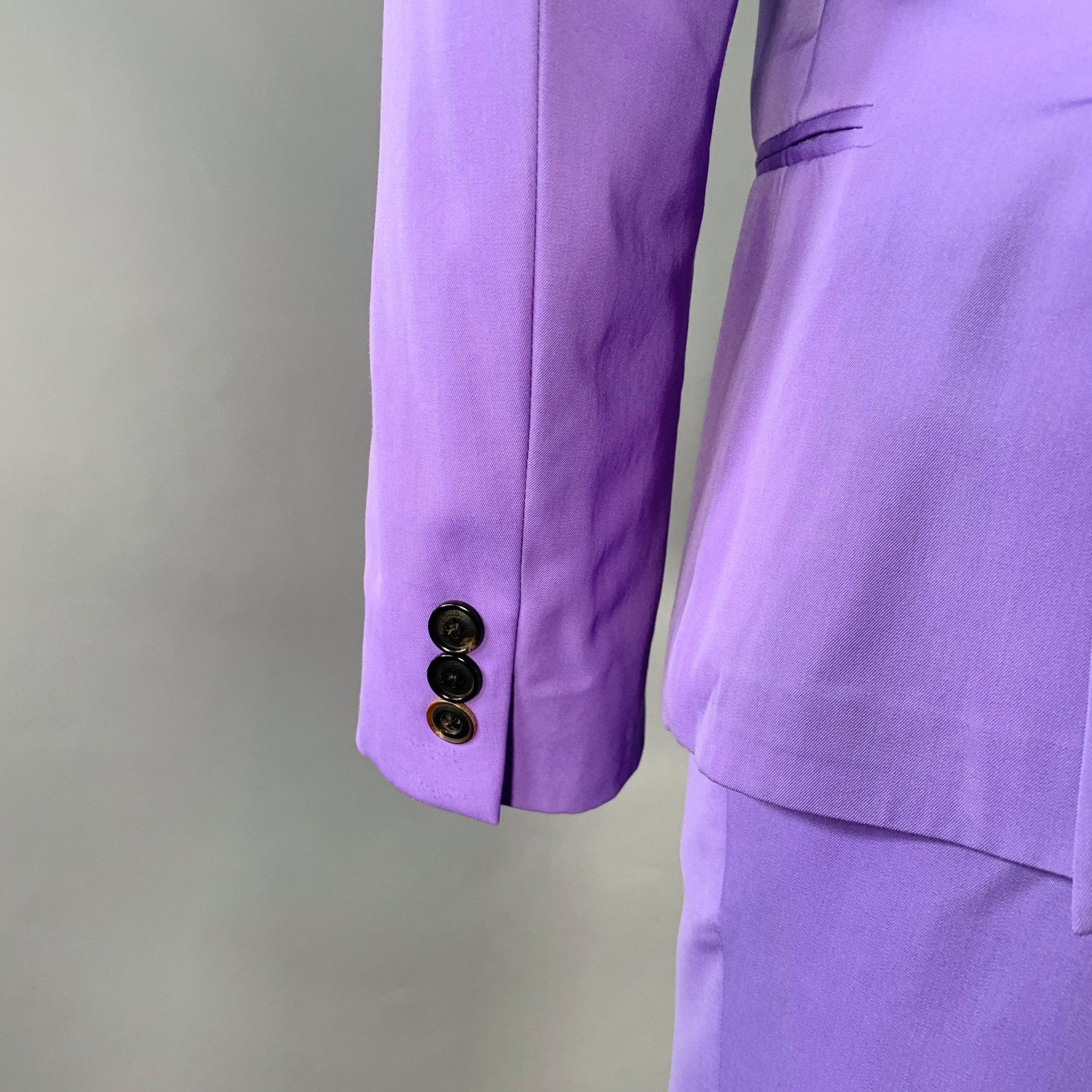 PAUL SMITH Taille 36 Costume Soho Fit Purple Lavender Wool Notch Lapel (laine à revers) en vente 1