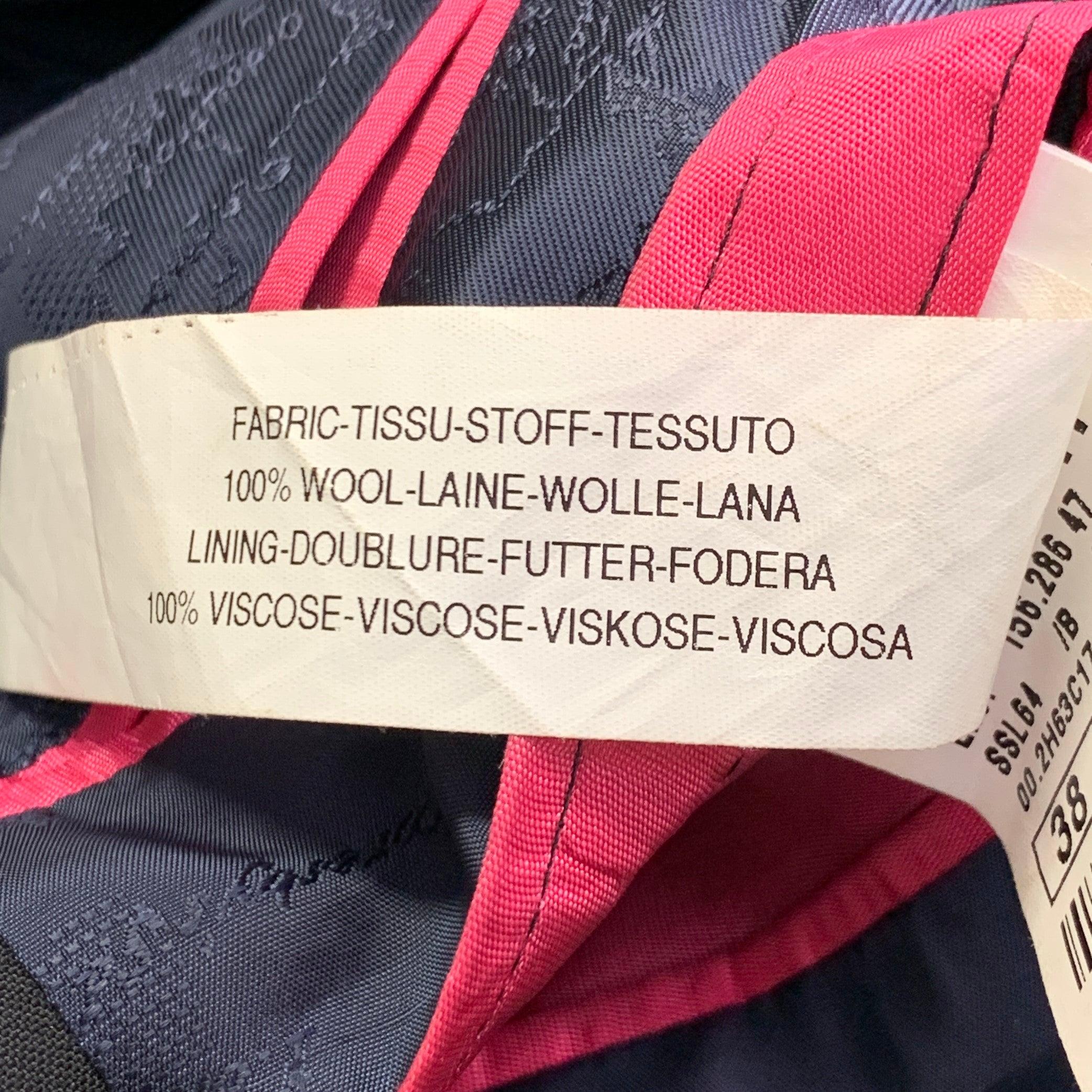 Paul Smith taglia 38 Cappotto sportivo in lana con risvolto a tacche, nero e blu. in vendita 3