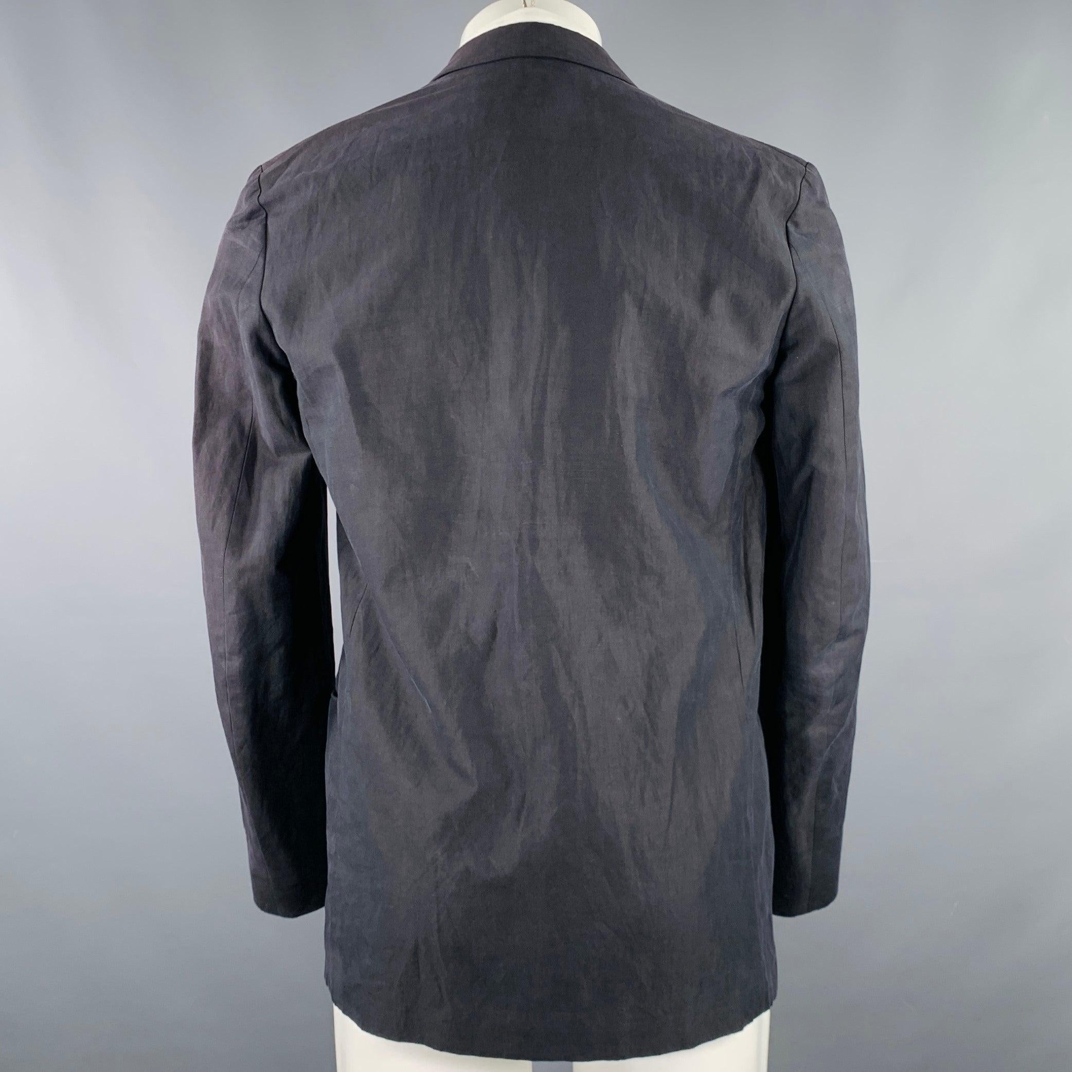 PAUL SMITH Size 38 Black Cotton Blend Single Breasted Sport Coat In Good Condition For Sale In San Francisco, CA