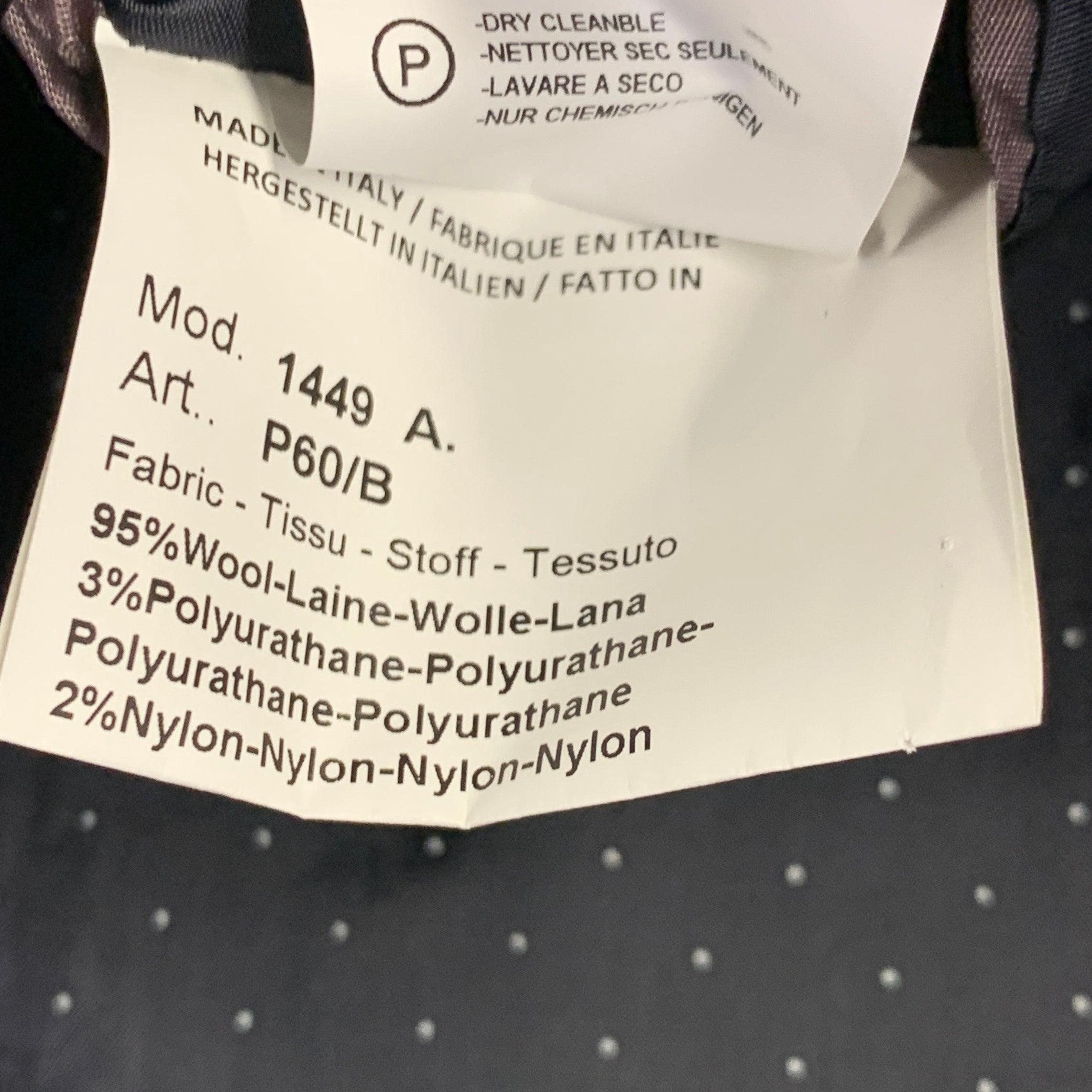 PAUL SMITH Größe 38 Schwarz Metallic Wool Blend Peak Lapel Single Button Sport Coat im Angebot 2