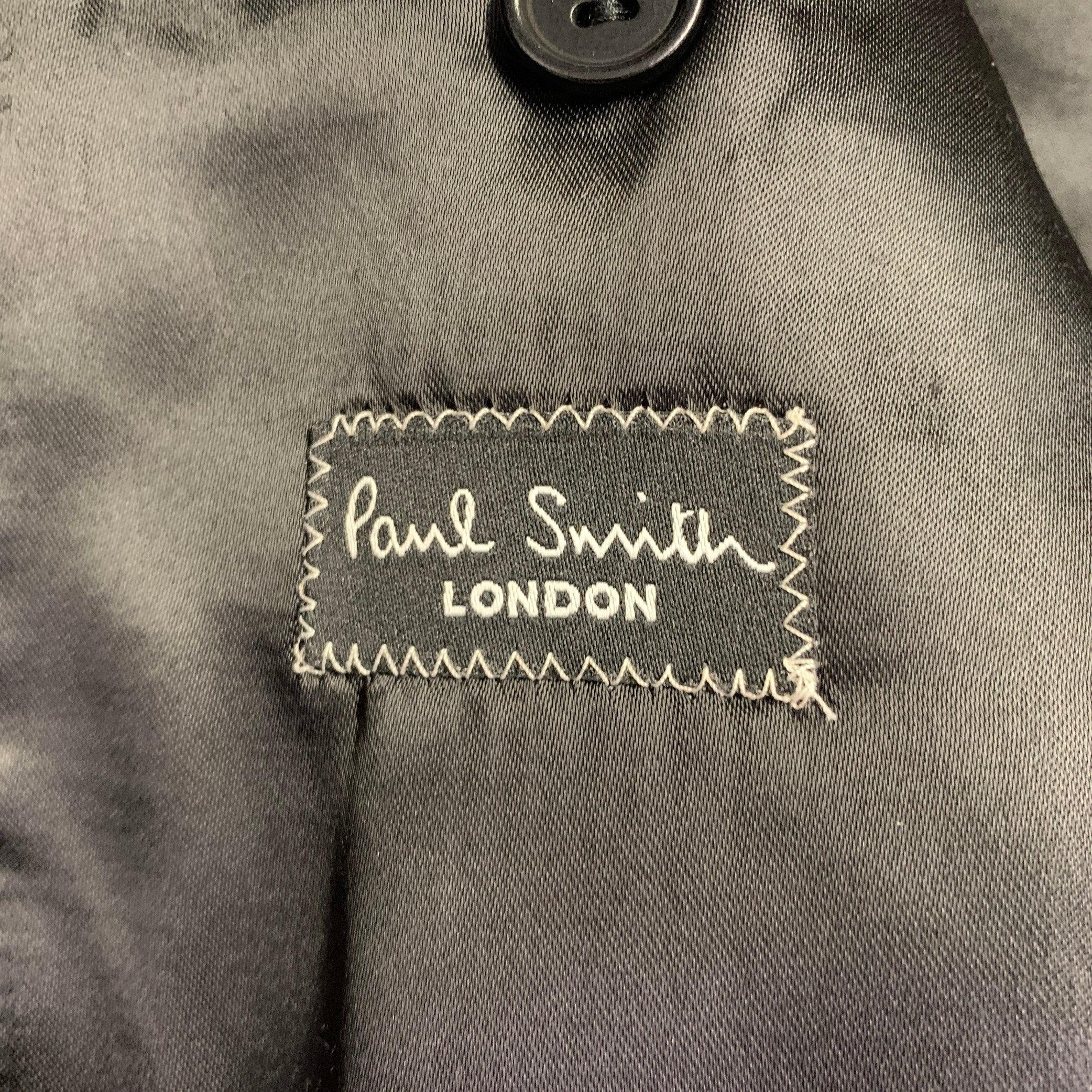 PAUL SMITH Taille 38 Manteau de sport de smoking noir en laine et mohair en vente 1