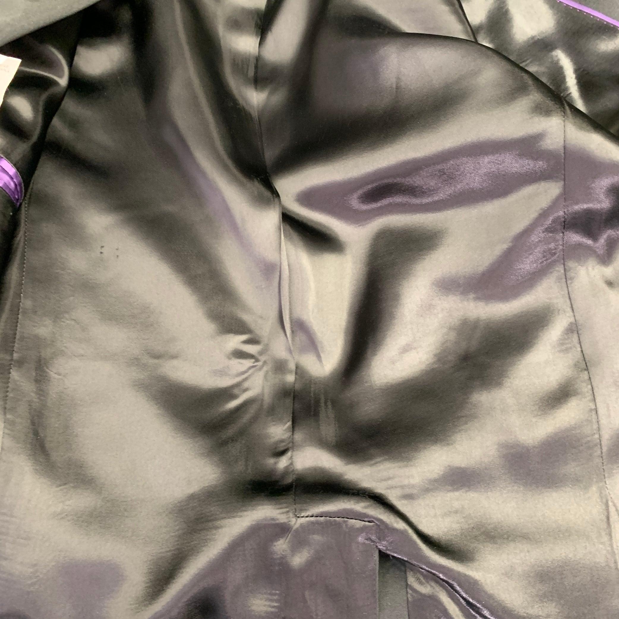 PAUL SMITH Taille 38 Manteau de sport de smoking noir en laine et mohair en vente 2