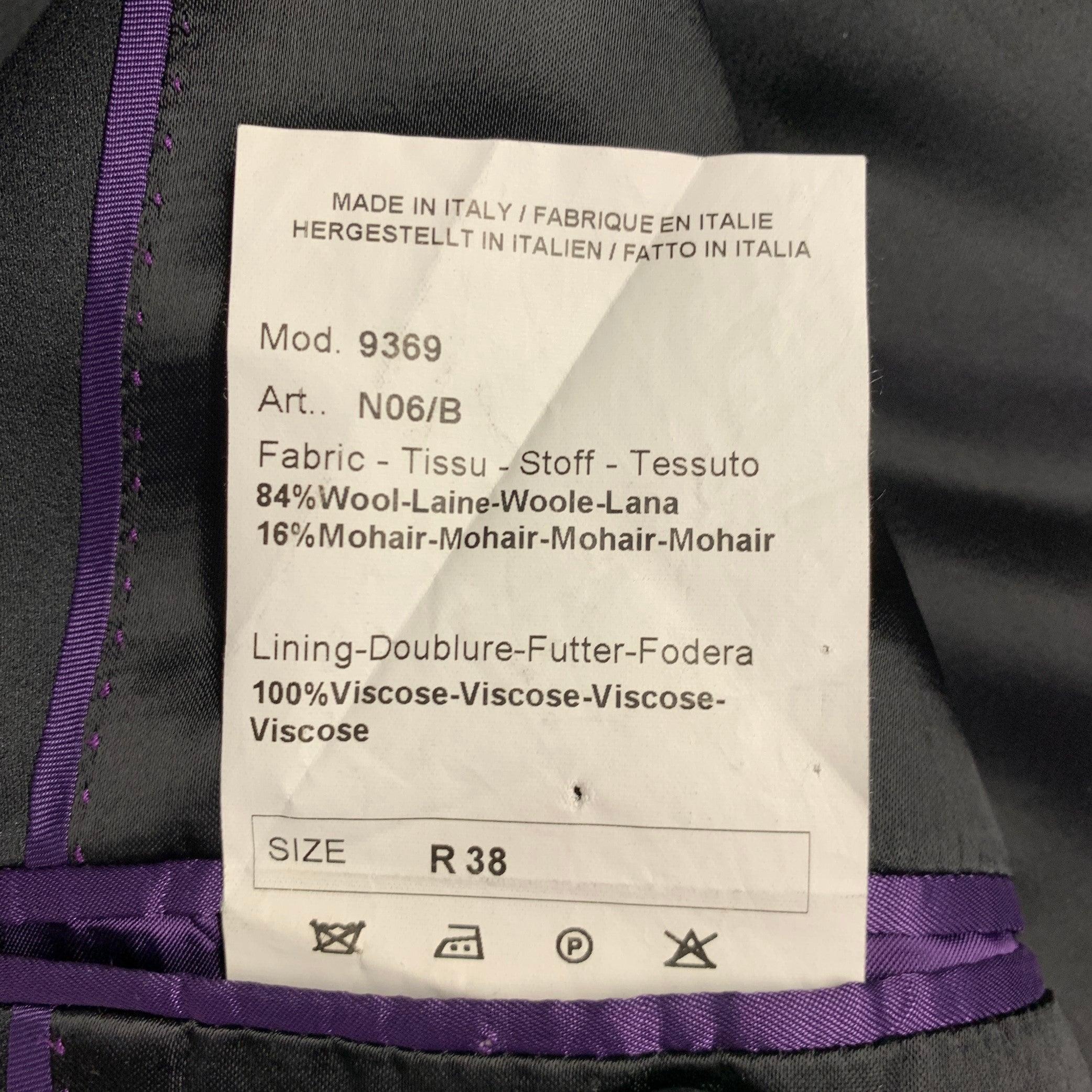 PAUL SMITH Taille 38 Manteau de sport de smoking noir en laine et mohair en vente 4