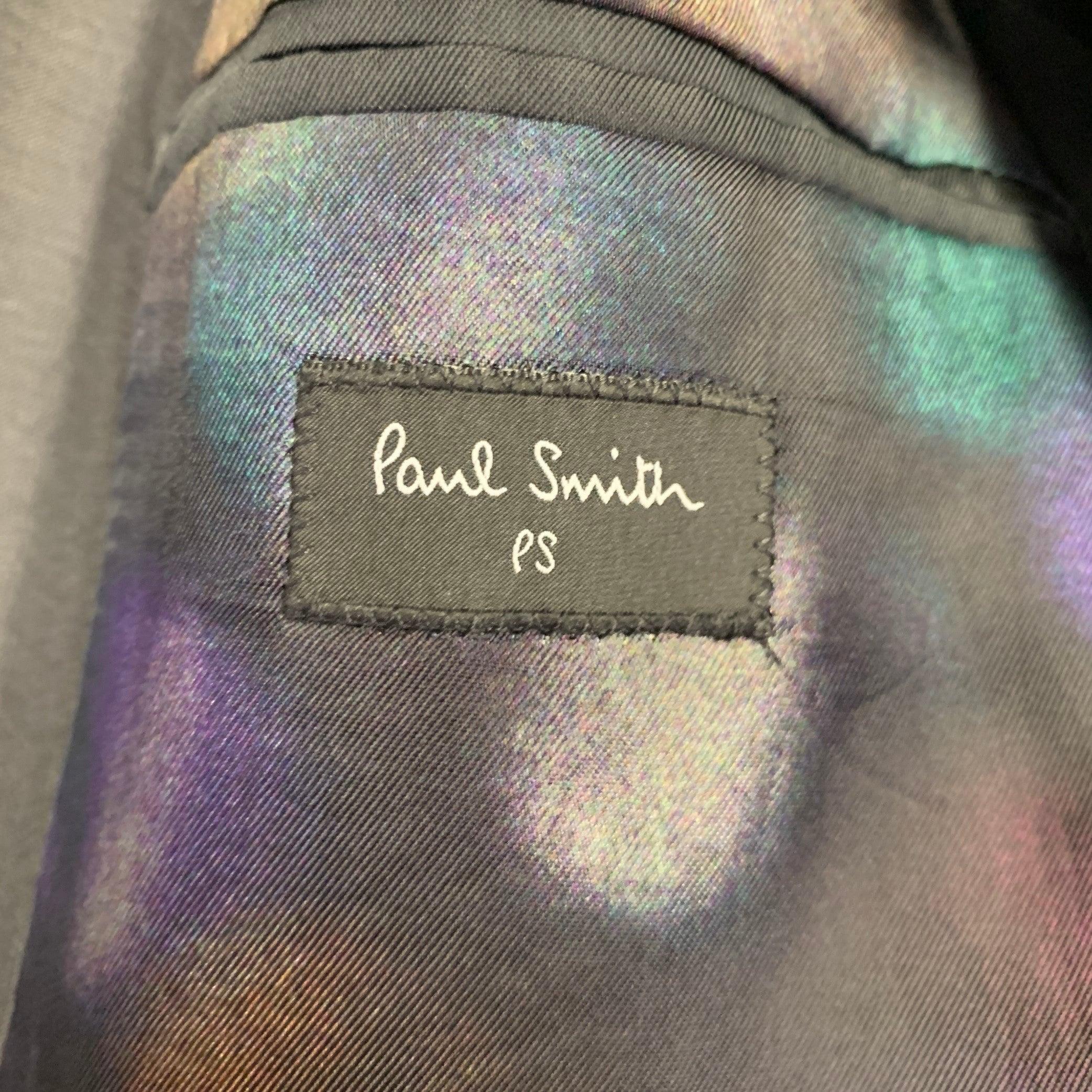 Paul Smith Taglia 38 Cappotto sportivo monopetto in lana e mohair grigio in vendita 1