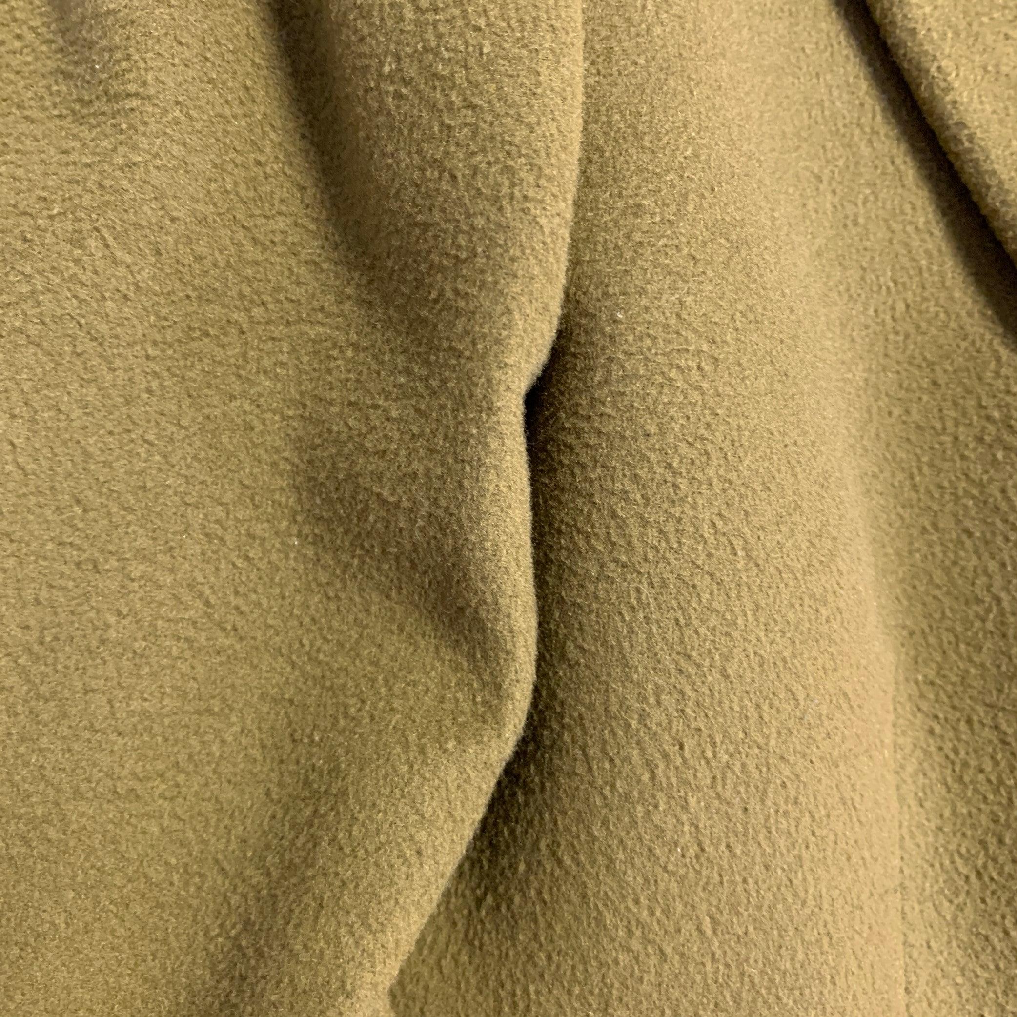 PAUL SMITH Size 38 Olive Green Wool Cashmere Peak Lapel Coat For Sale 1