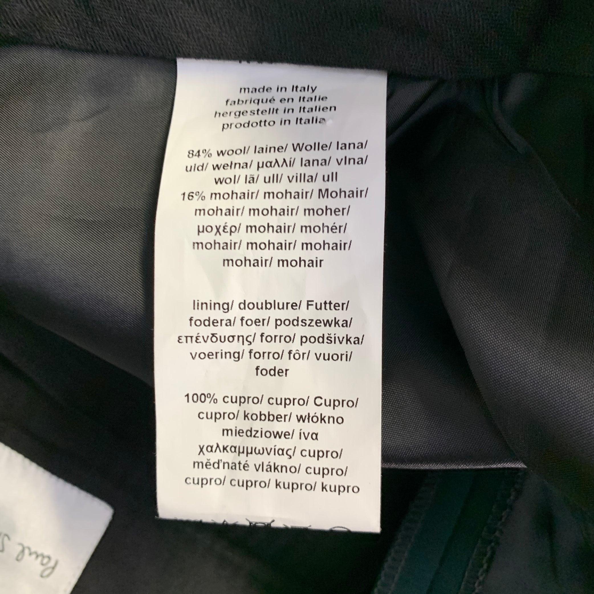 PAUL SMITH Anzug mit Kerbrevers aus grüner Wolle und Mohair, Größe 38 Regular im Angebot 6