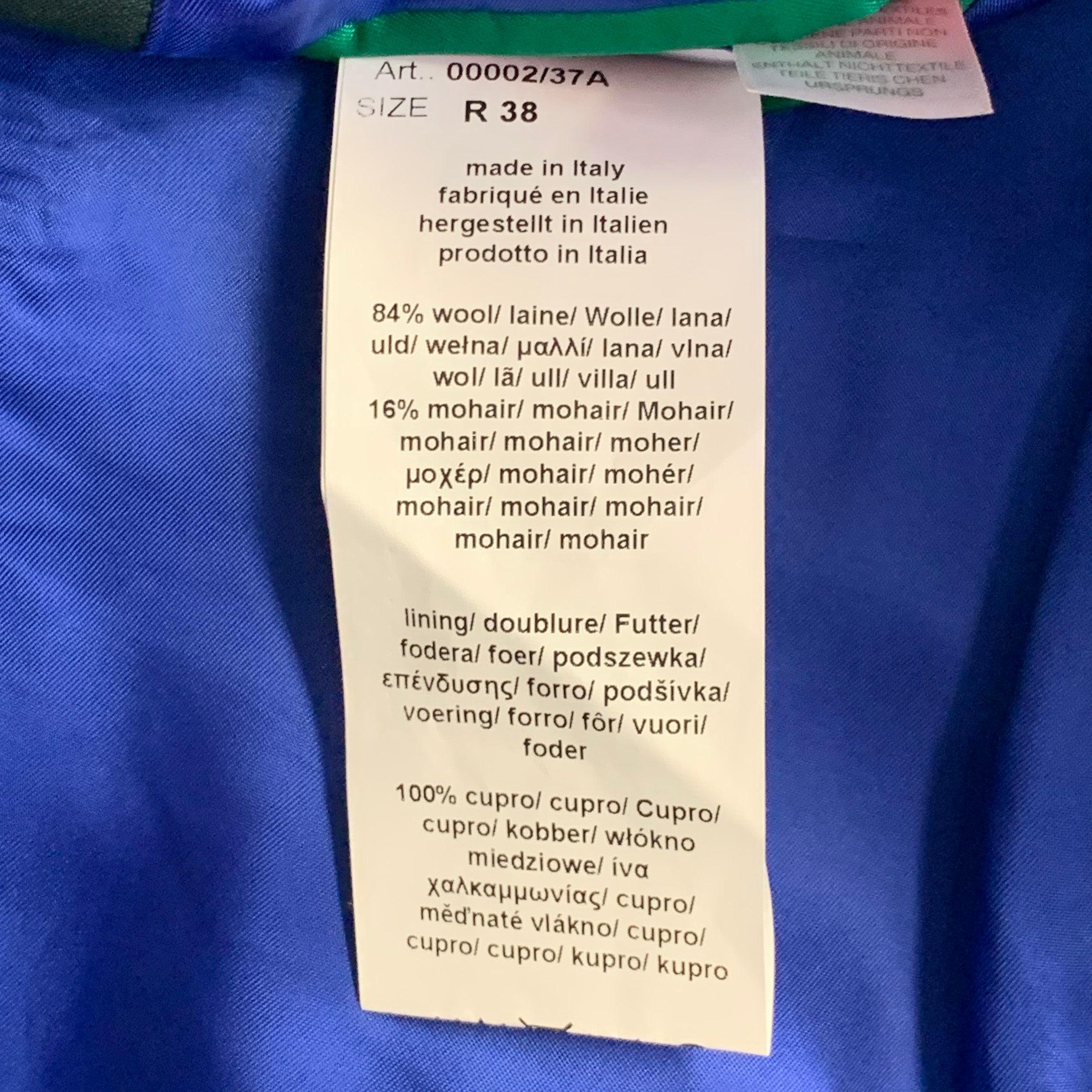 PAUL SMITH Anzug mit Kerbrevers aus grüner Wolle und Mohair, Größe 38 Regular im Angebot 4