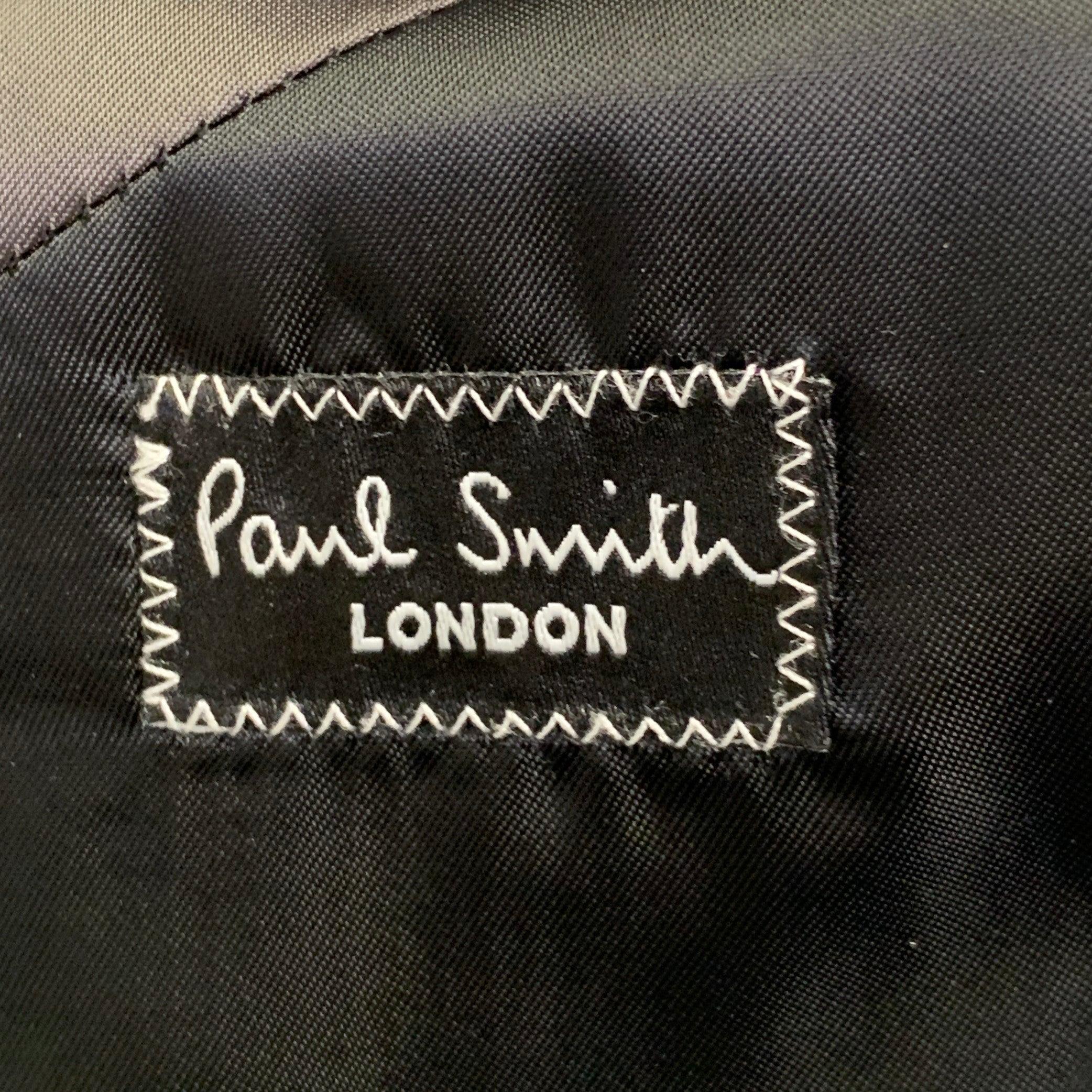 PAUL SMITH Größe 38 The Byard Schwarzer Samt-Viskose-Mischung Sportmantel mit Kerbrevers im Angebot 2