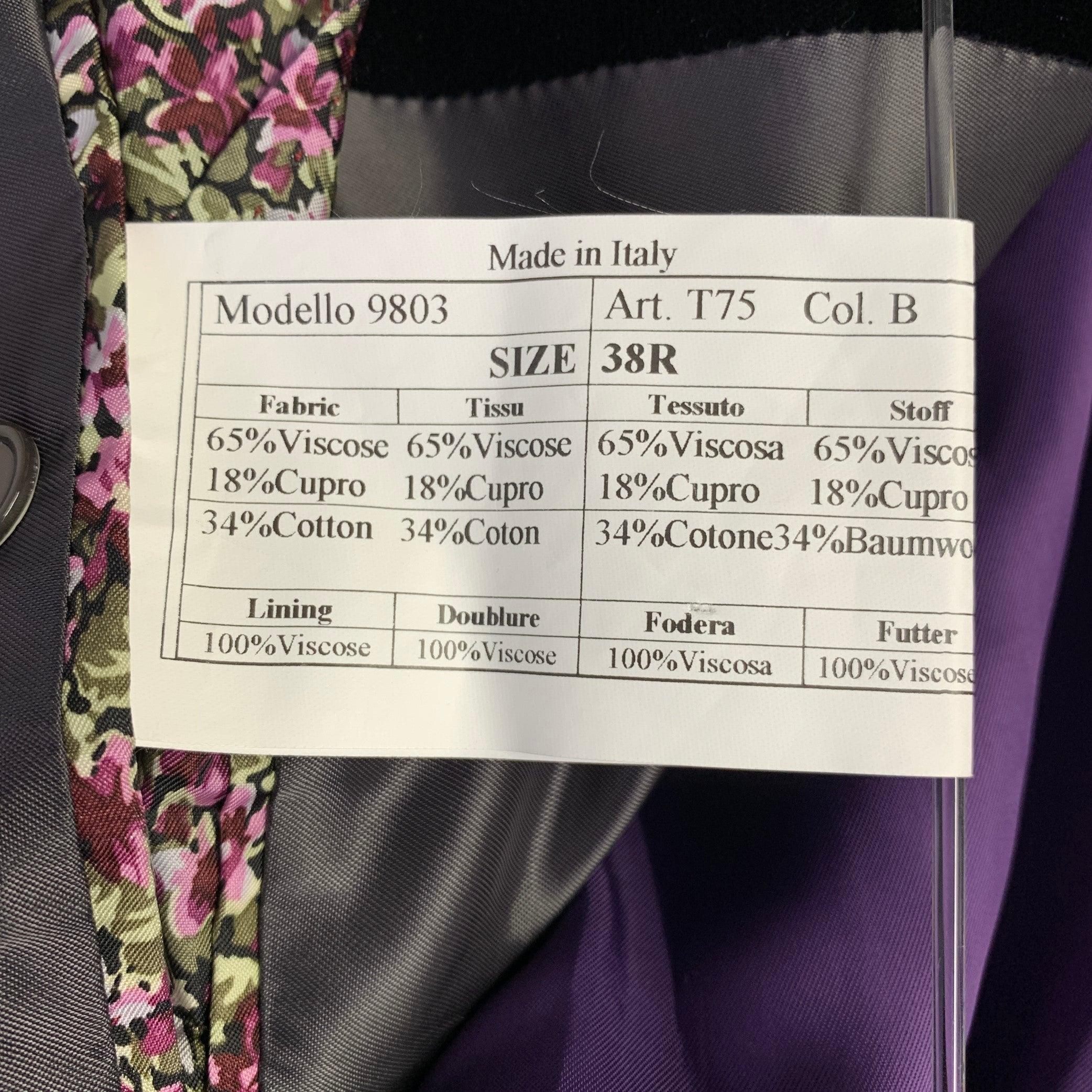 PAUL SMITH Größe 38 The Byard Schwarzer Samt-Viskose-Mischung Sportmantel mit Kerbrevers im Angebot 5
