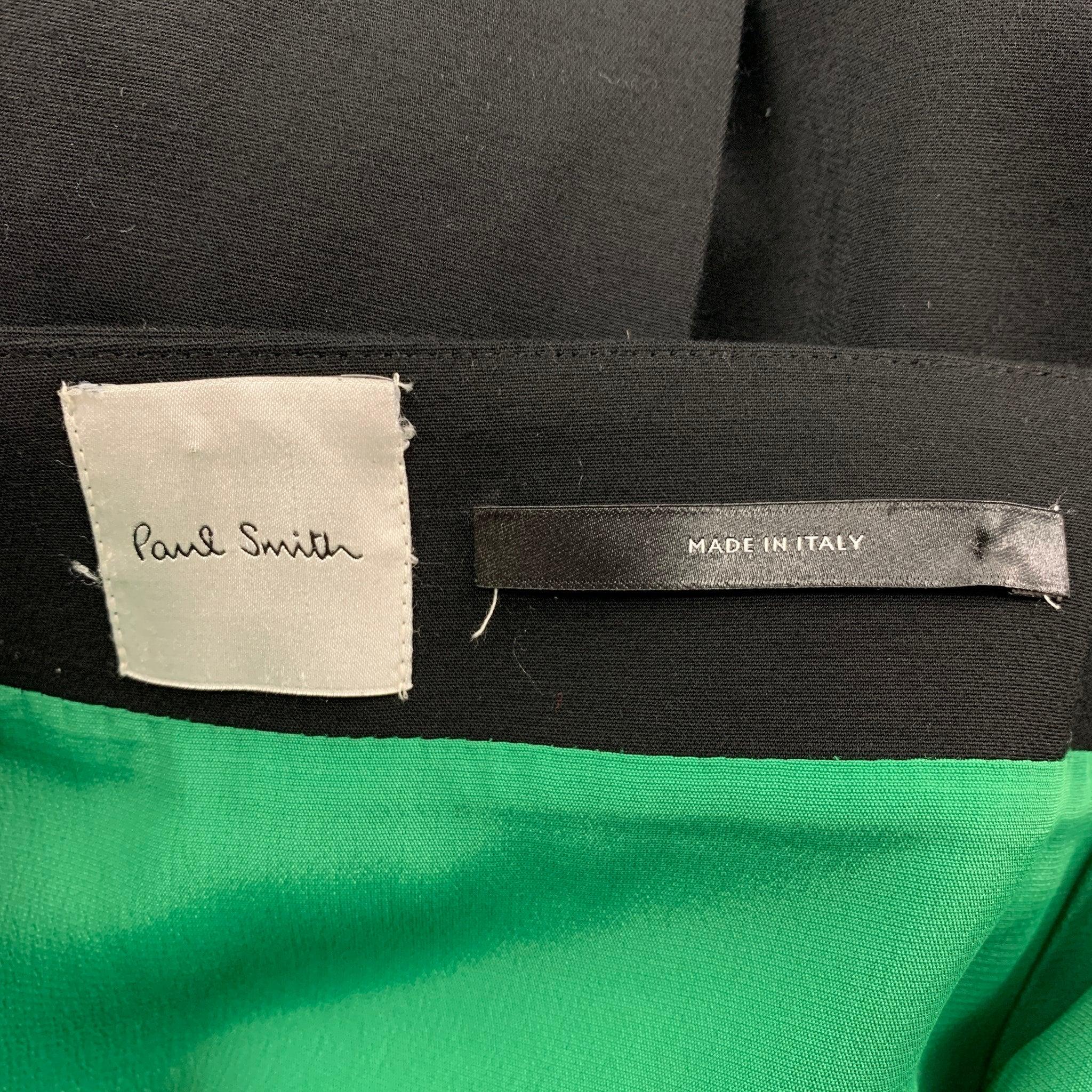 PAUL SMITH Taille 4 Robe longue en jersey noir avec perles, ouverte dans le dos Bon état - En vente à San Francisco, CA