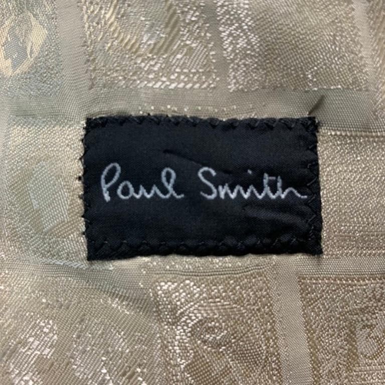 Men's PAUL SMITH Size 40 Black Brown Window Pane Wool Cashmere Sport Coat For Sale