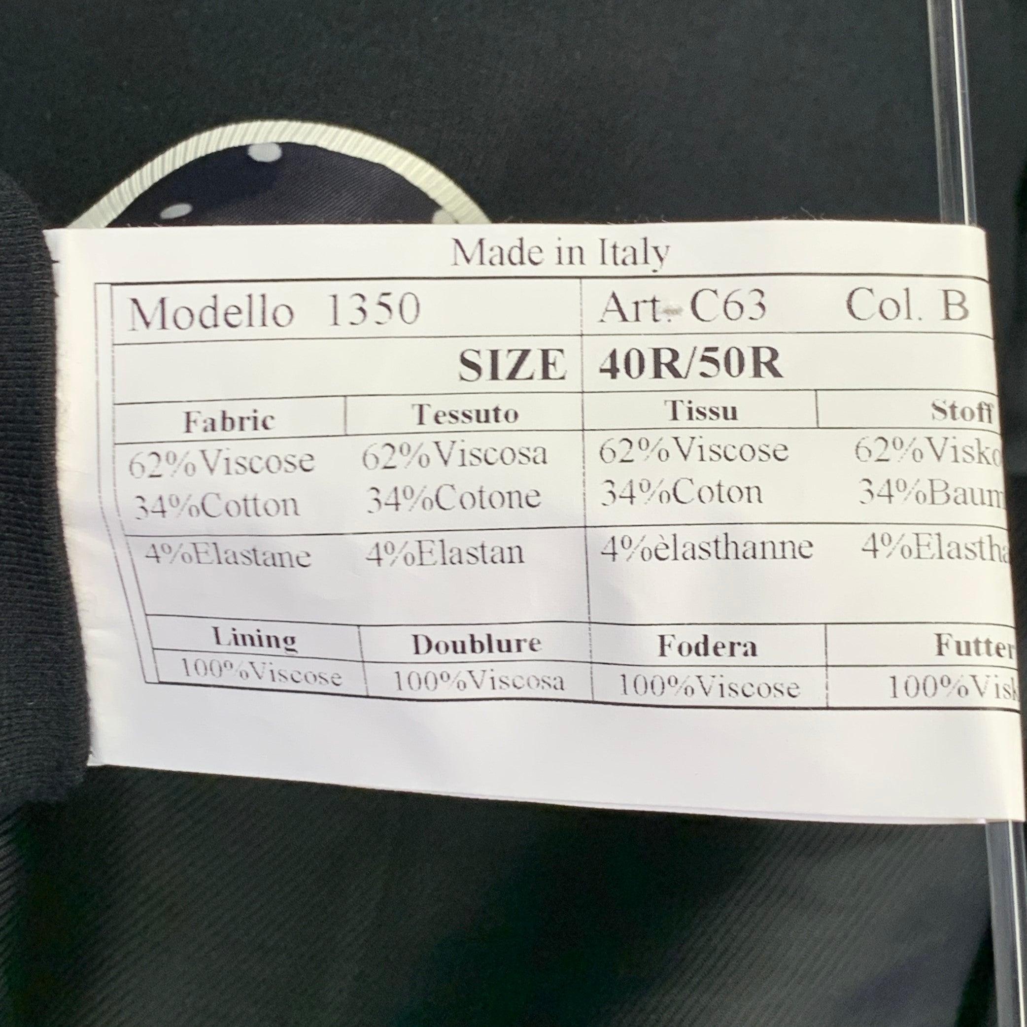 PAUL SMITH Taille 40 Manteau de sport à revers échancré en coton viscose noir en vente 3