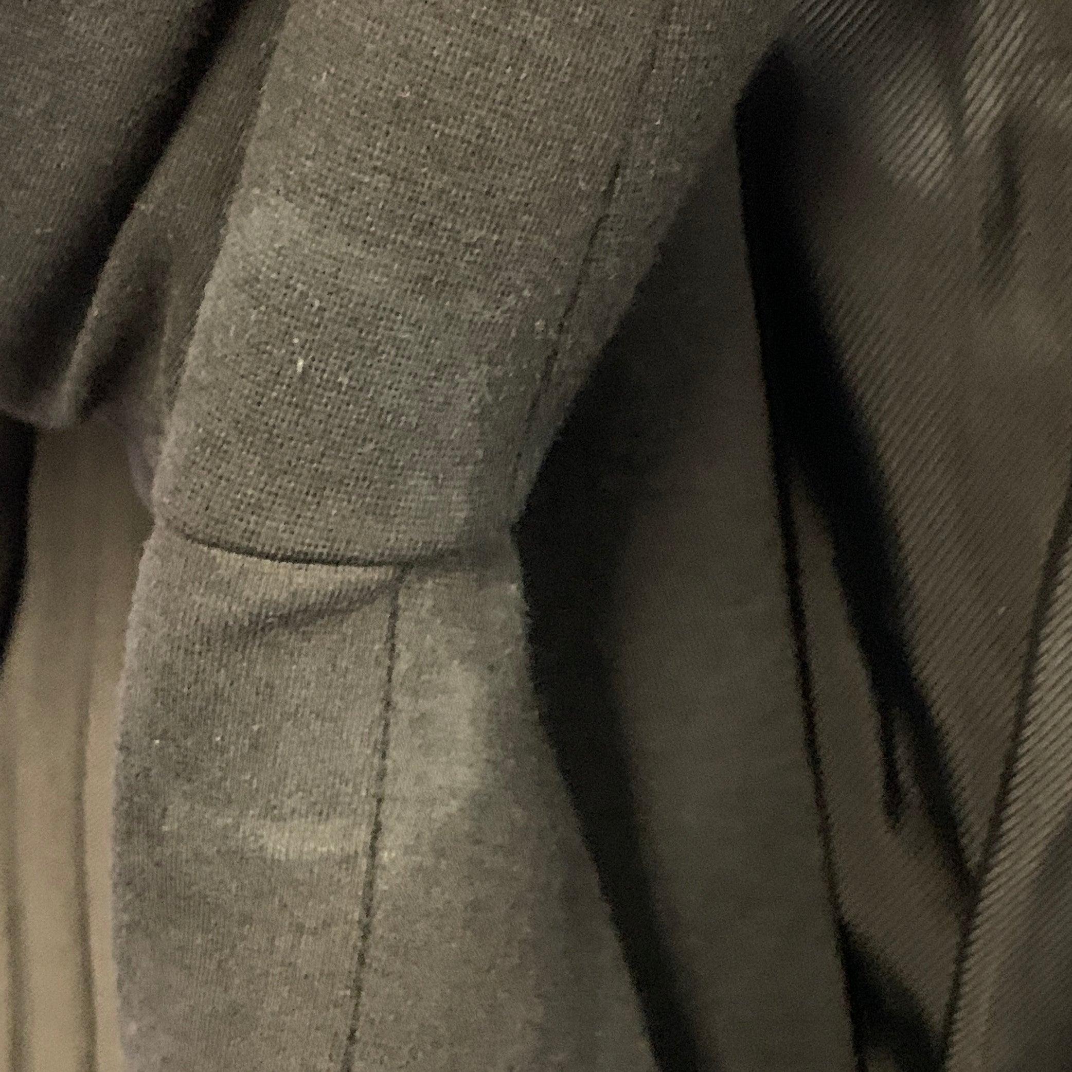 PAUL SMITH Taille 40 Manteau de sport à revers échancré en coton viscose noir en vente 4