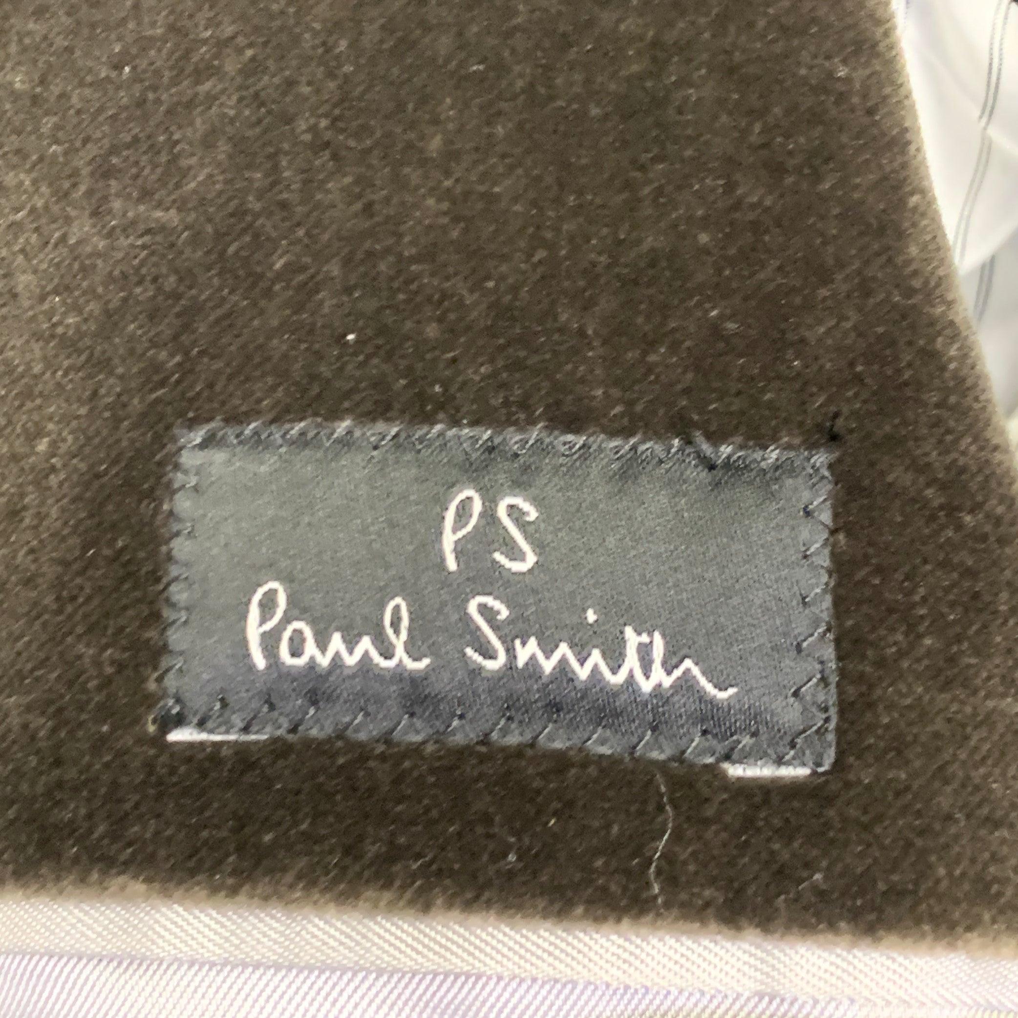 PAUL SMITH Größe 40 Olivgrüner Baumwollsamt-Sportmantel mit Revers Herren im Angebot
