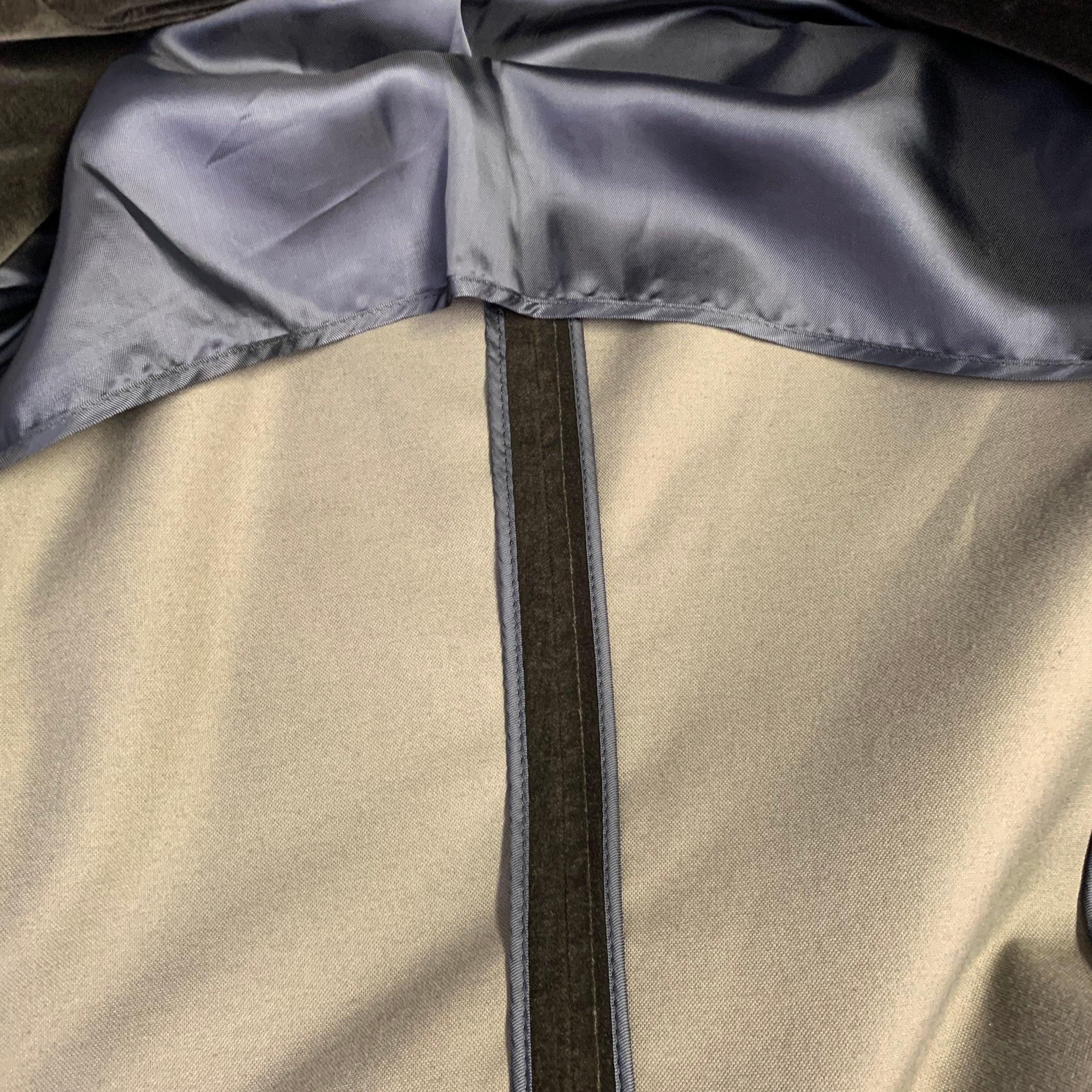 PAUL SMITH Größe 40 Olivgrüner Baumwollsamt-Sportmantel mit Revers im Angebot 1