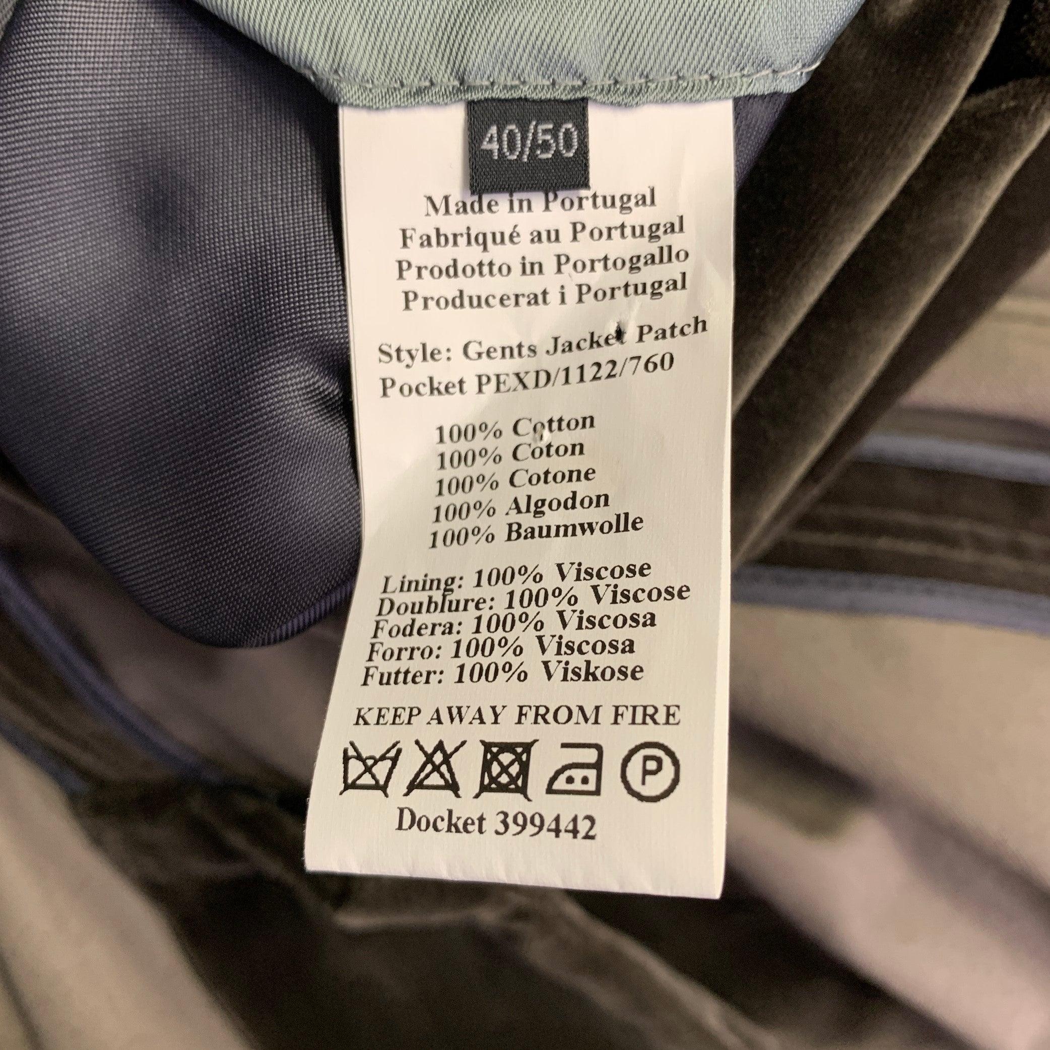 PAUL SMITH Größe 40 Olivgrüner Baumwollsamt-Sportmantel mit Revers im Angebot 2