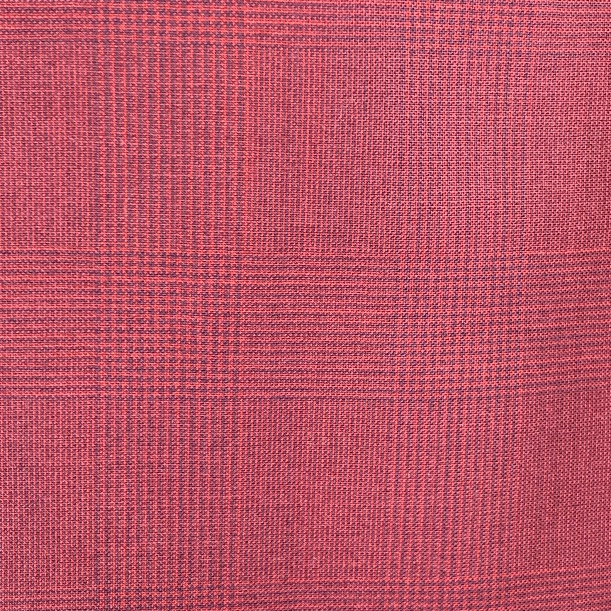 PAUL SMITH Traje con solapa de muesca de lana burdeos Glenplaid talla 42 Byard Marrón en venta