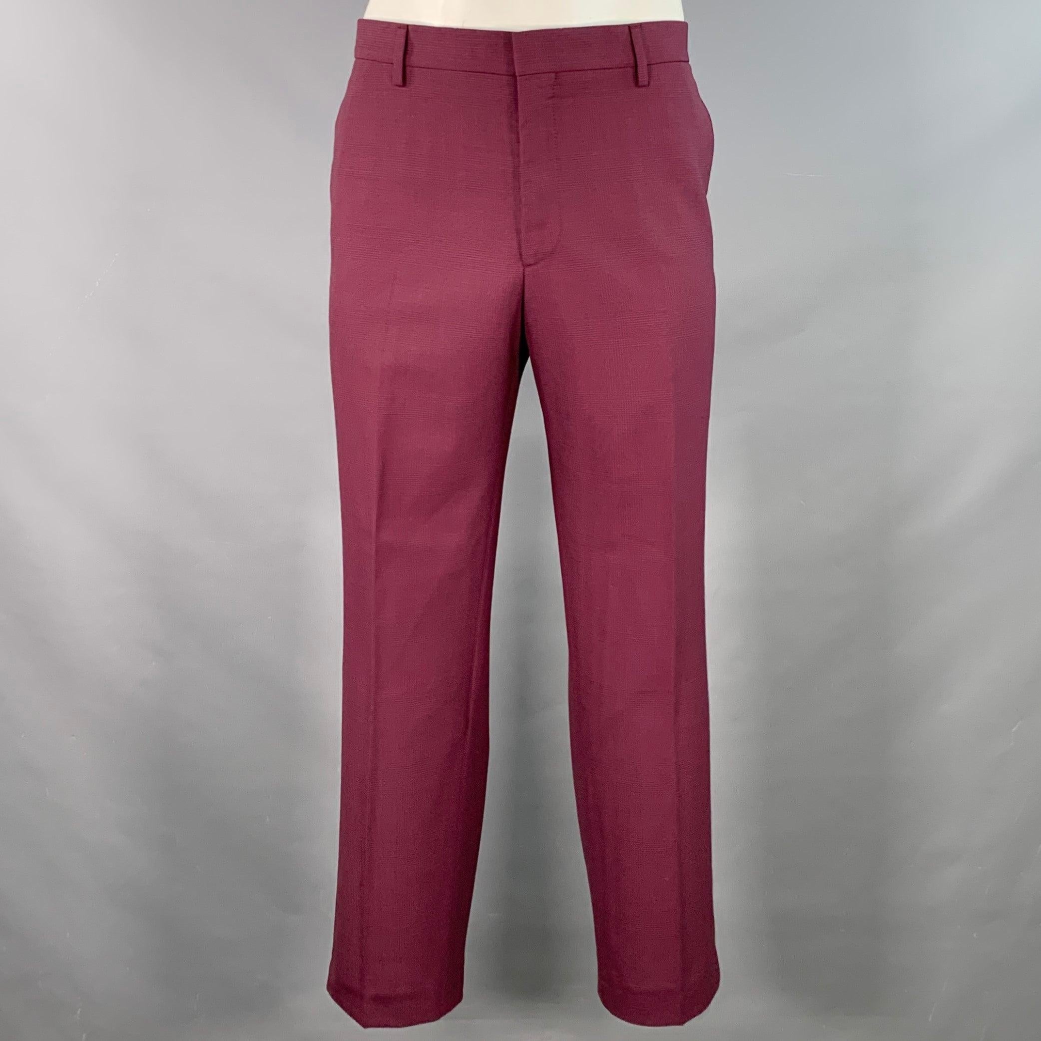De los hombres PAUL SMITH Traje con solapa de muesca de lana burdeos Glenplaid talla 42 Byard en venta