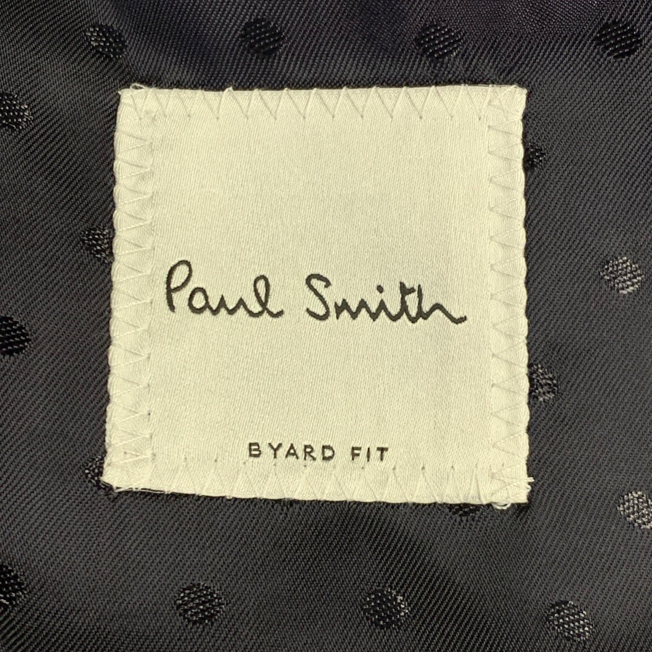 PAUL SMITH Traje con solapa de muesca de lana burdeos Glenplaid talla 42 Byard en venta 3