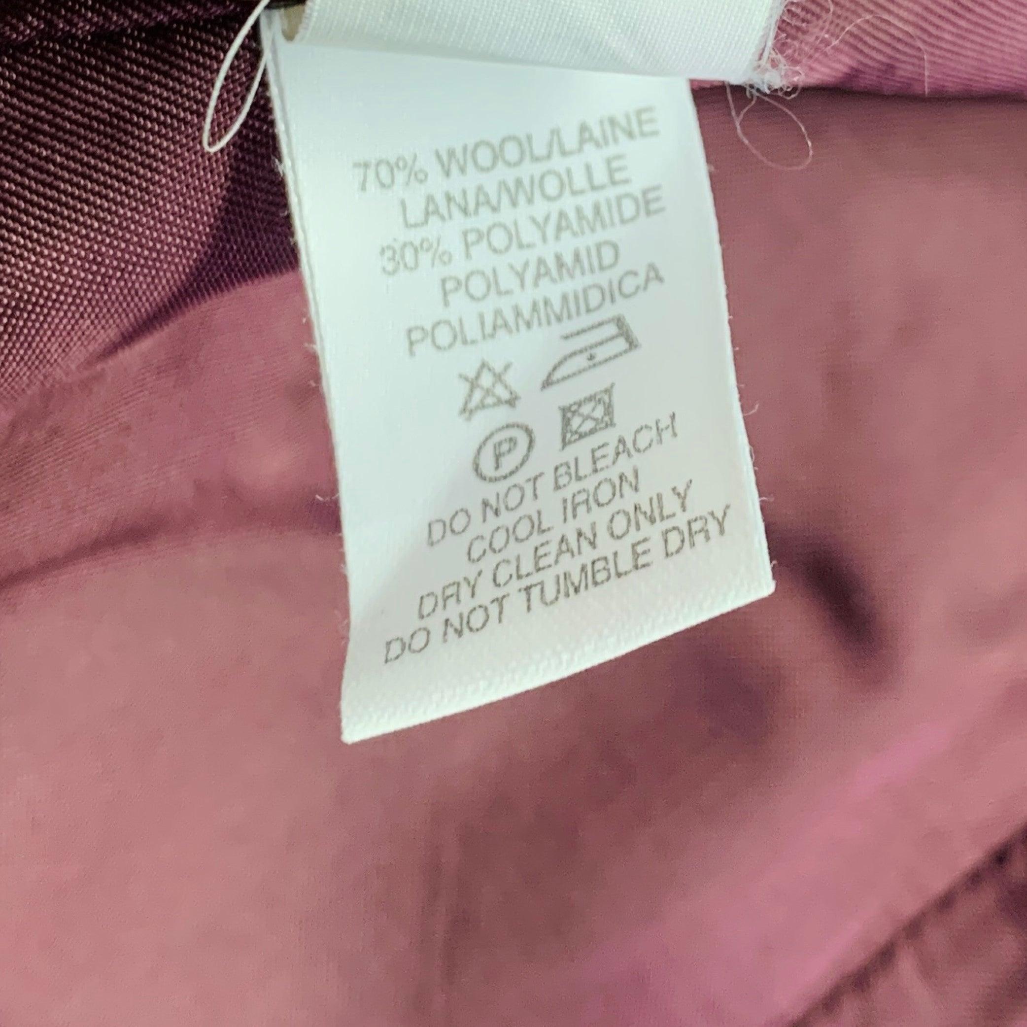 PAUL SMITH Talla 42 Gris Borgoña Mezcla de Lana Chaqueta con ribetes en contraste en venta 2