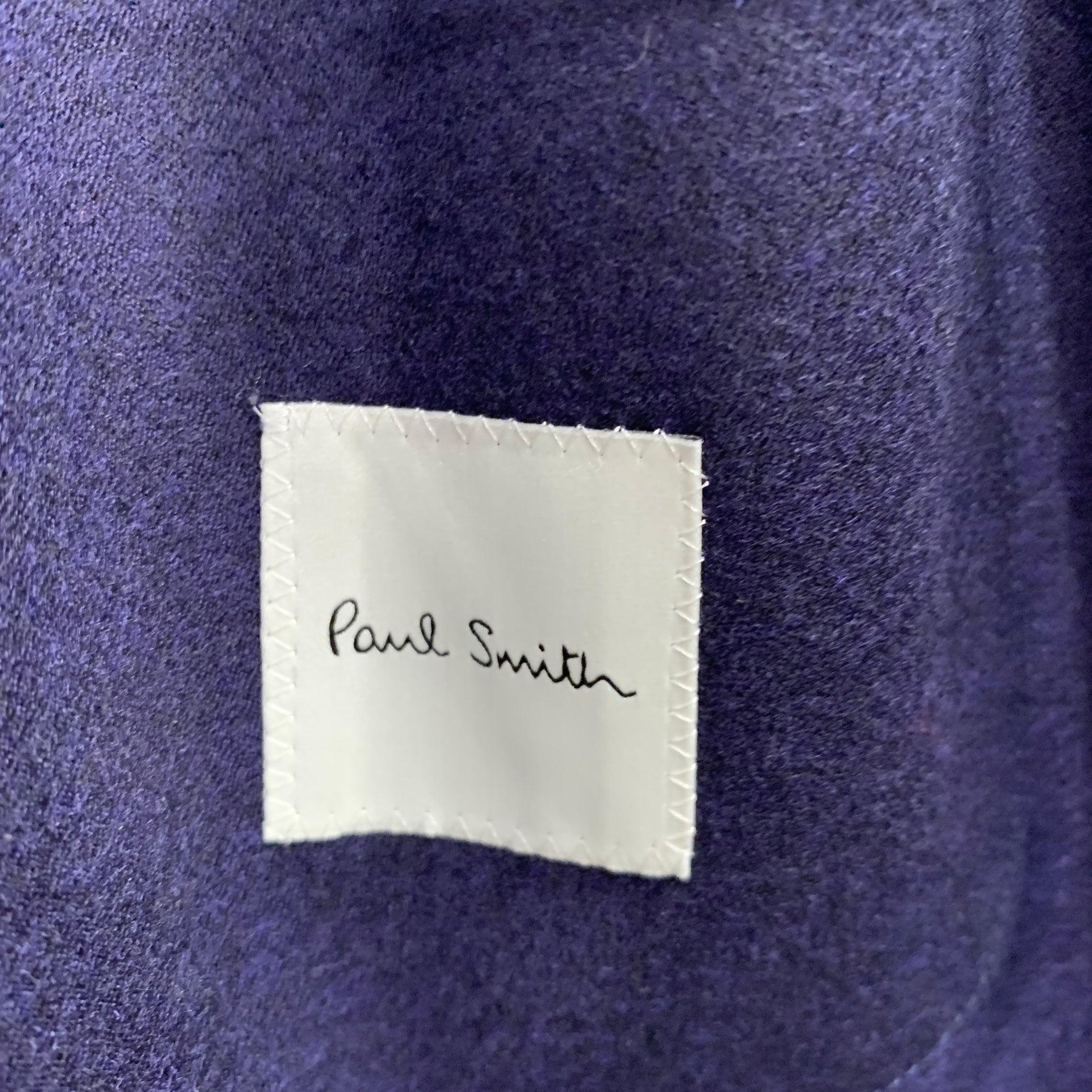 Men's PAUL SMITH Size 42 Navy Wool Cashmere Notch Lapel Sport Coat For Sale