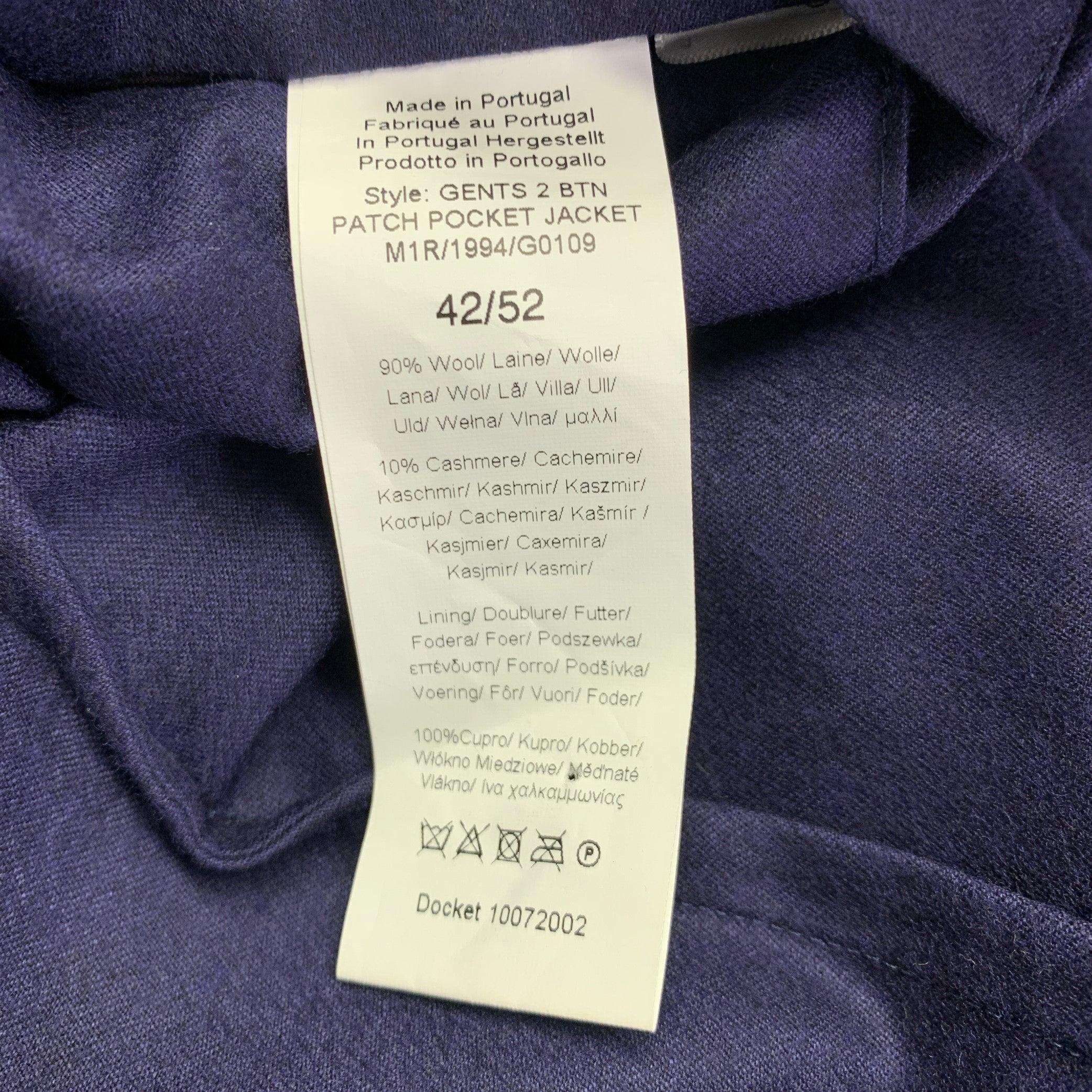 PAUL SMITH Size 42 Navy Wool Cashmere Notch Lapel Sport Coat For Sale 2