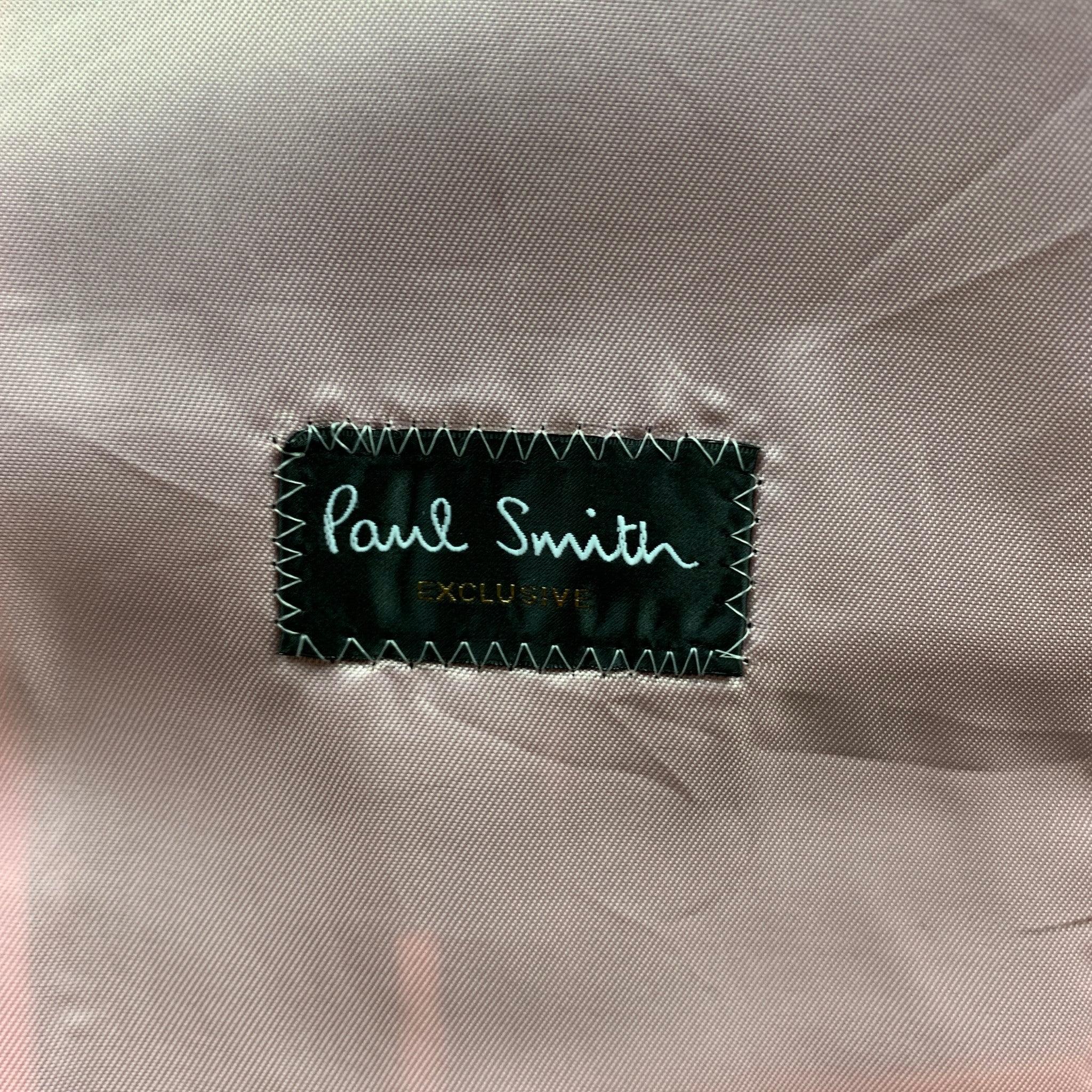 PAUL SMITH Size 42 Navy Wool / Mohair Shawl Collar Vest 1